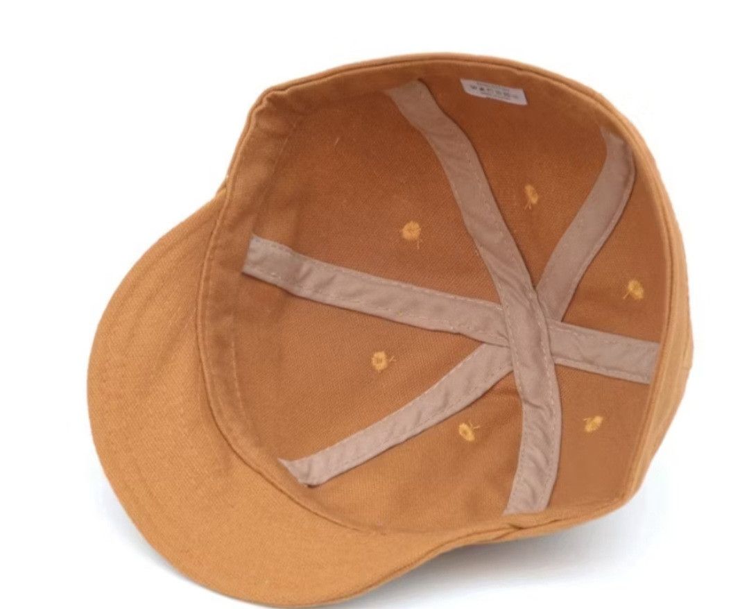 Japanese Brand 💥Khakis colour Japanese style harajuku short brim cap Size ONE SIZE - 6 Thumbnail