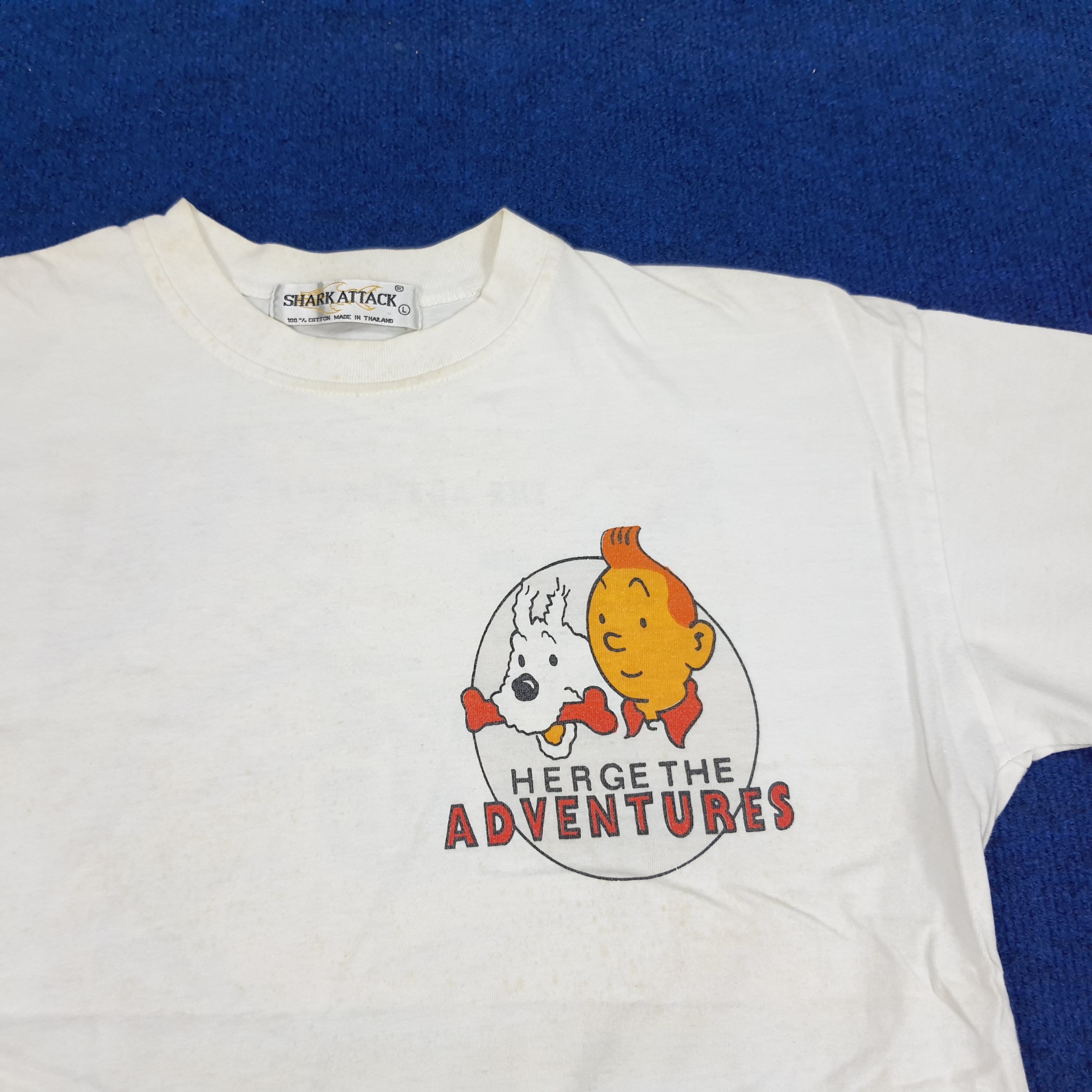 Vintage Vintage The Adventure of Tin Tin The Black Island Tshirt Size US M / EU 48-50 / 2 - 4 Thumbnail