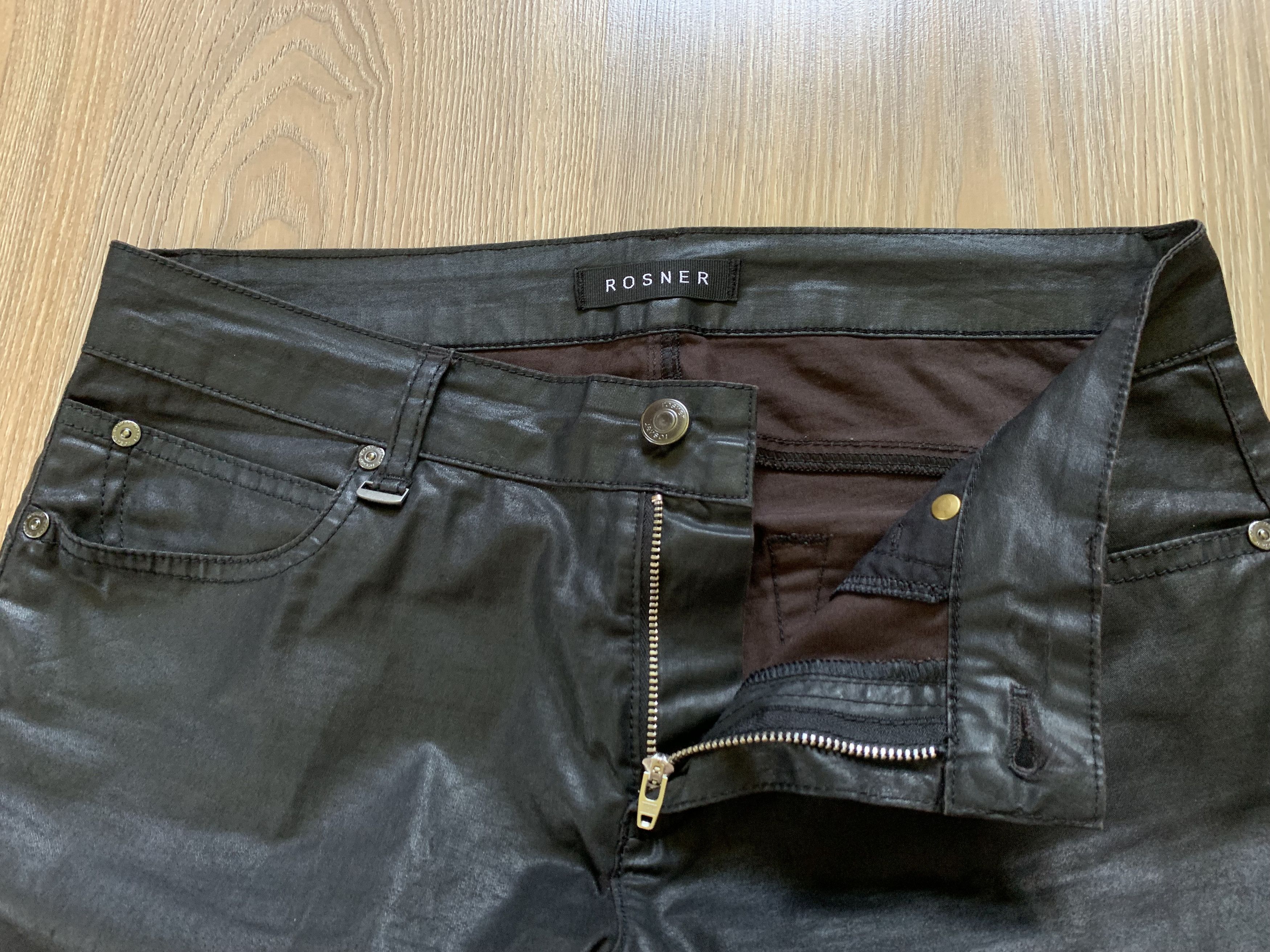 Designer Rosner Wax Black Casual Pants Size 26" / US 2 / IT 38 - 5 Thumbnail