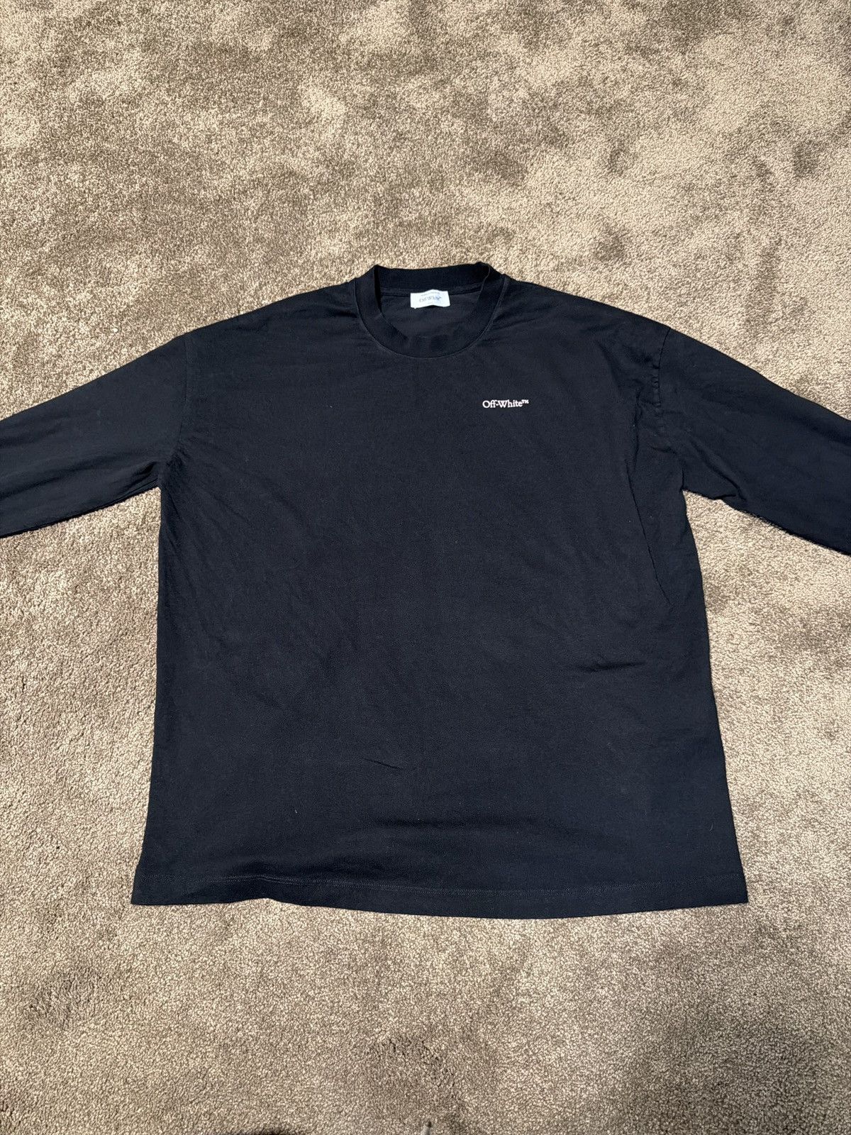Off-White Off white Vanish Arrow Wide L/S Tee Black - Chalk P Size US S / EU 44-46 / 1 - 2 Thumbnail