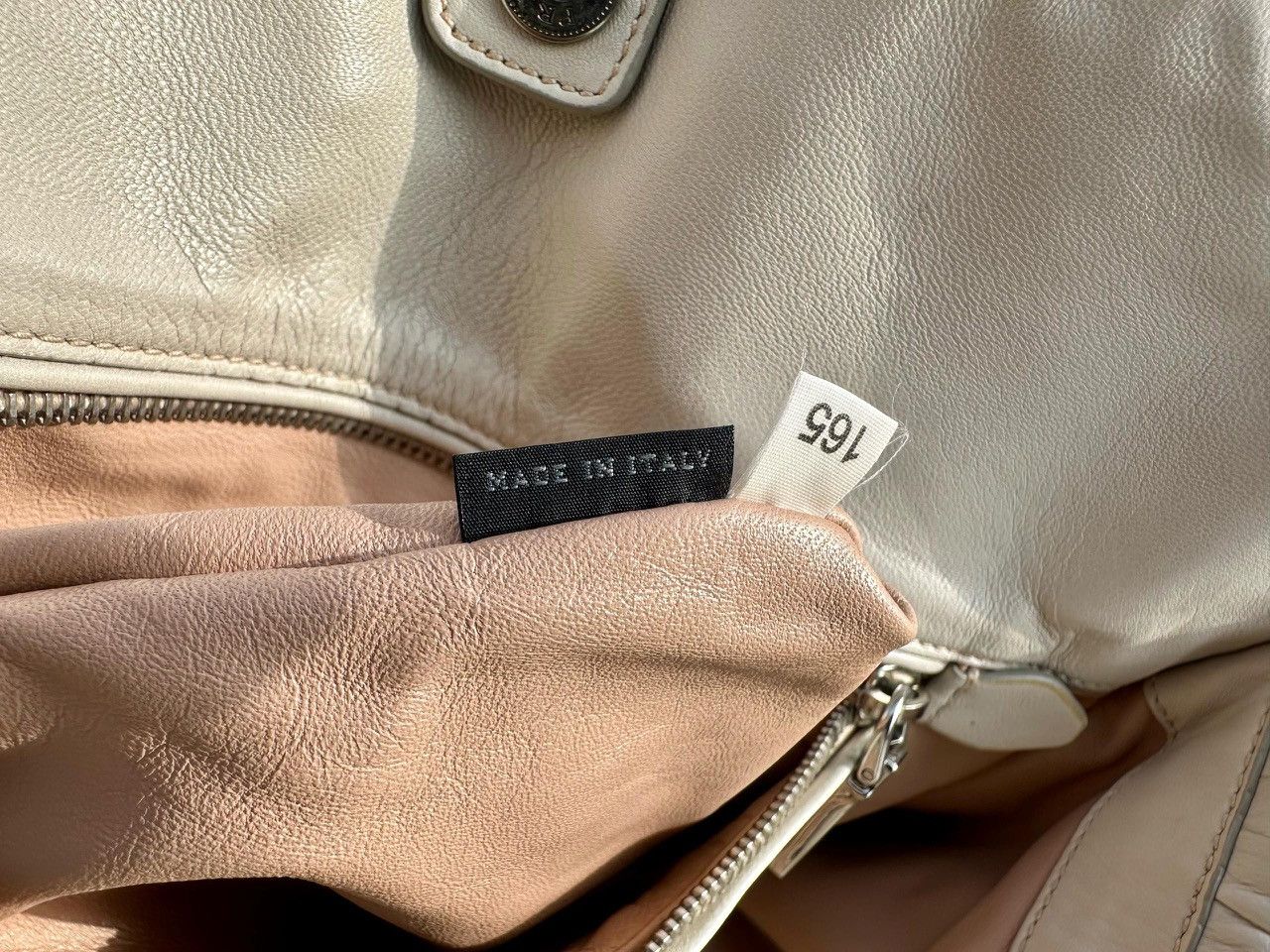Prada Authentic Prada Nappa Gaufre Lambskin White Giacchio Tote Size ONE SIZE - 7 Thumbnail