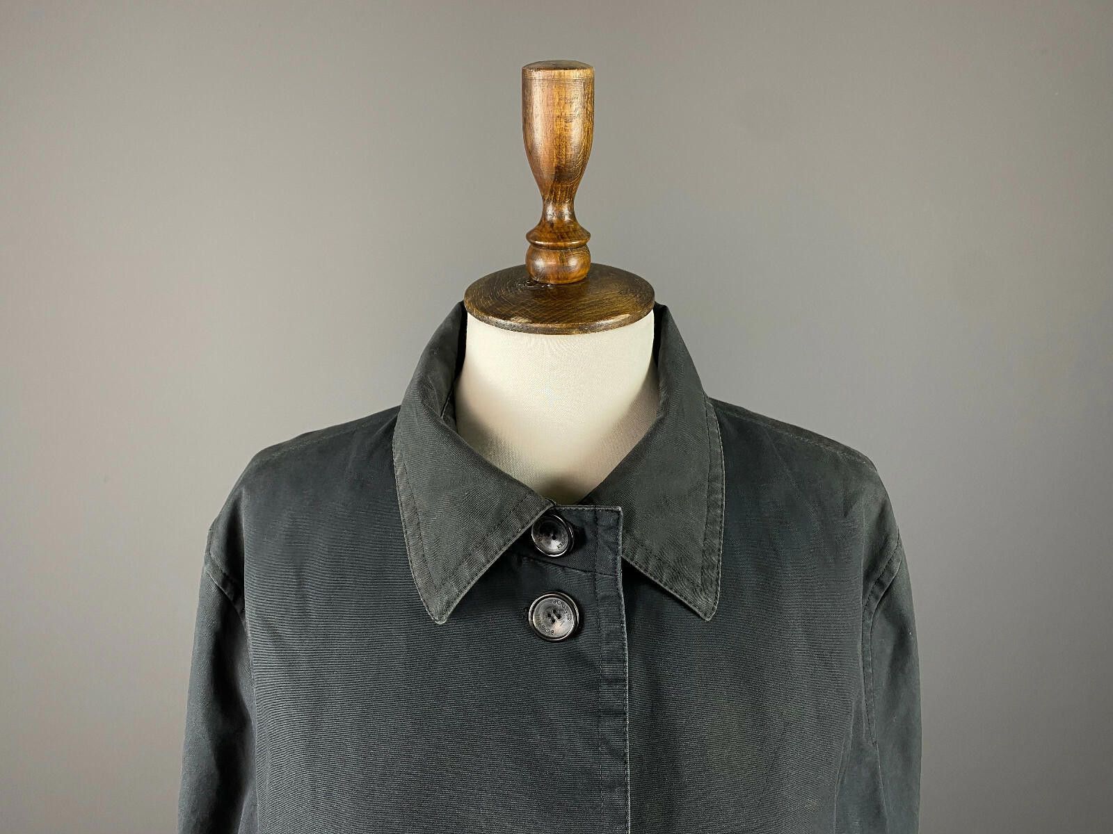 Bogner Ladies Bogner Black Cotton Trench Coat Jacket Size 14 Size XL / US 12-14 / IT 48-50 - 2 Thumbnail