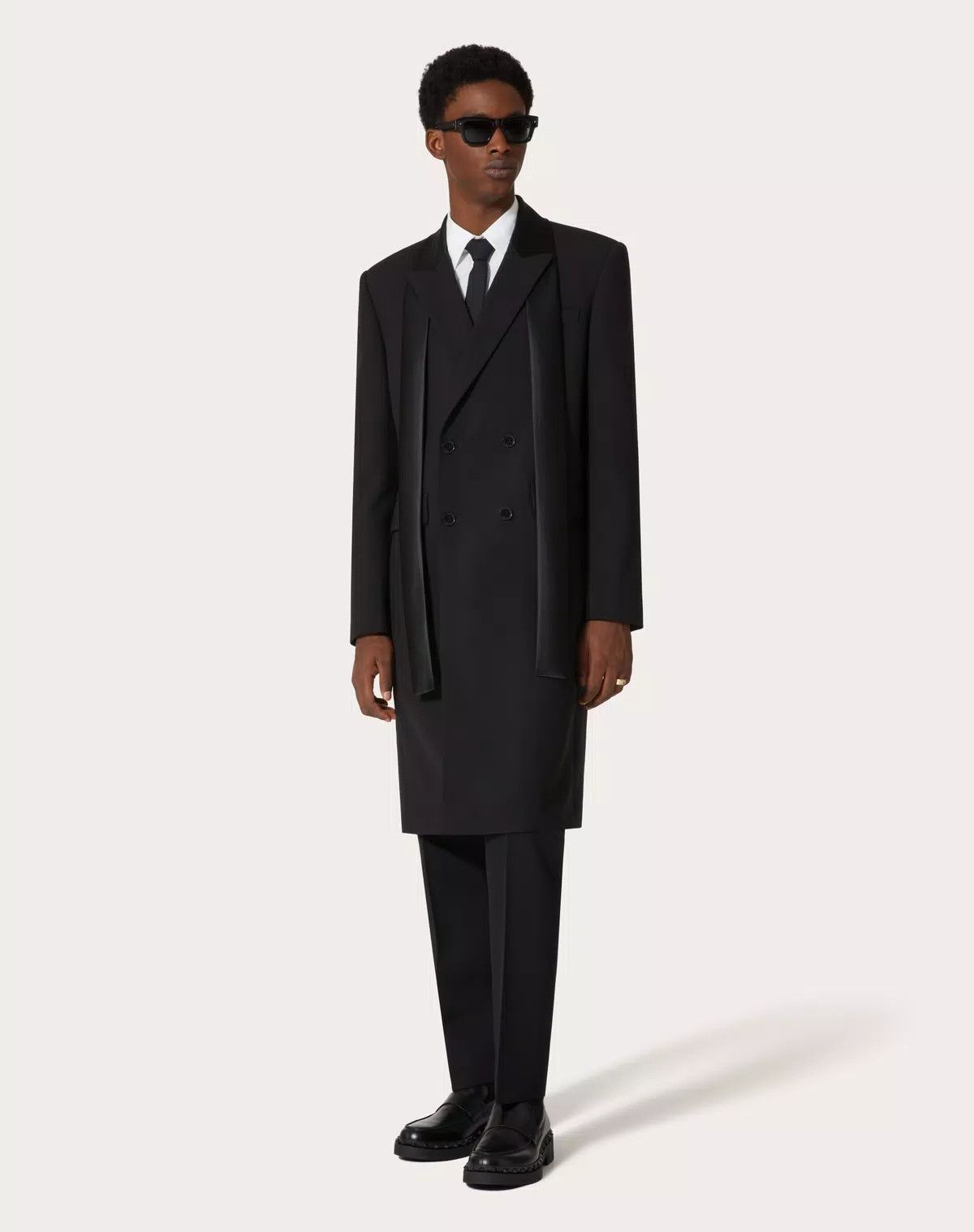 Valentino oc11z0725 Double Breasted Wool Coat in Black Size US S / EU 44-46 / 1 - 3 Thumbnail