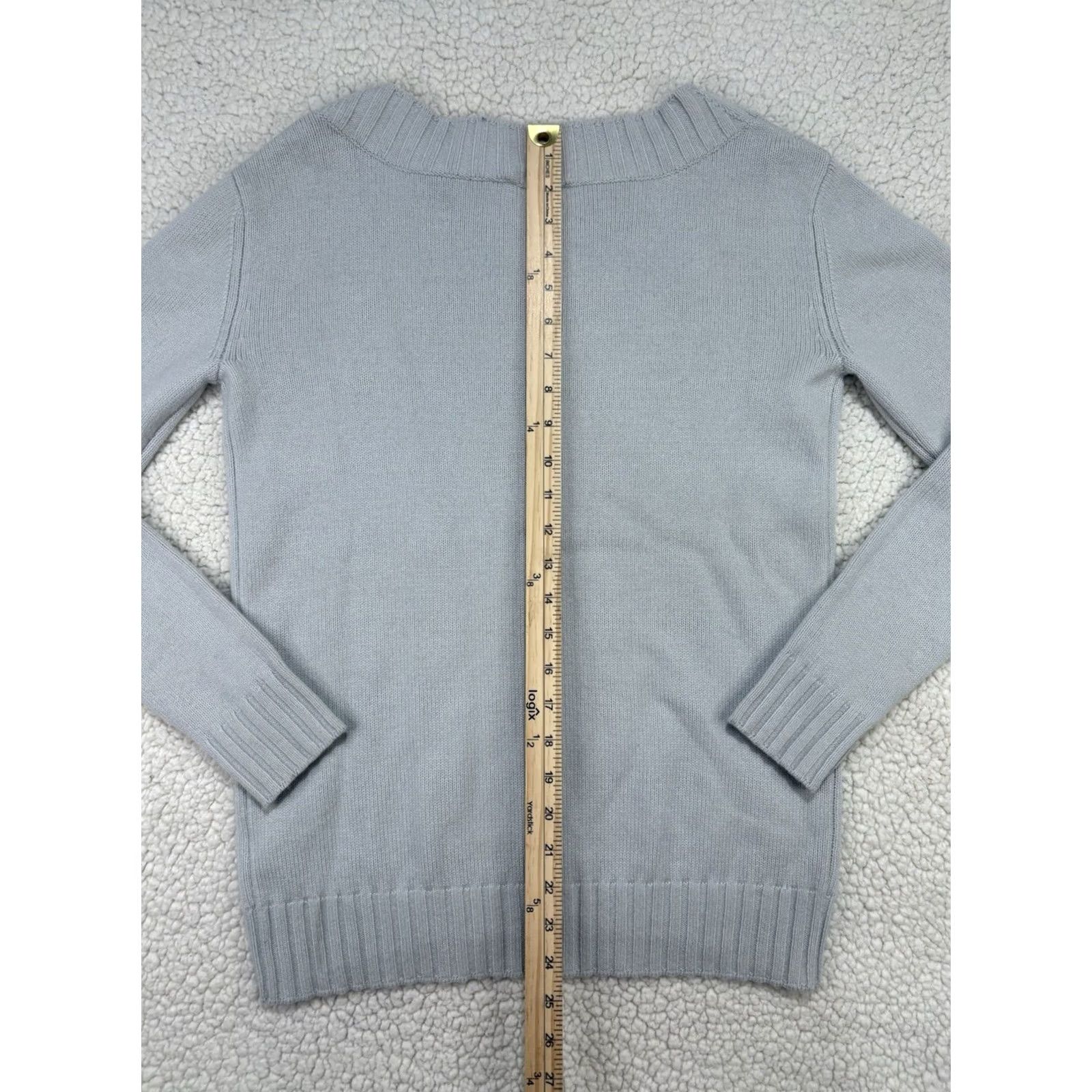 Vince Vince Womens XS Sweater Pullover Boat Neck Long Sleeve Cashmere Wool Light Blue Seafoam Size XS / US 0-2 / IT 36-38 - 7 Thumbnail