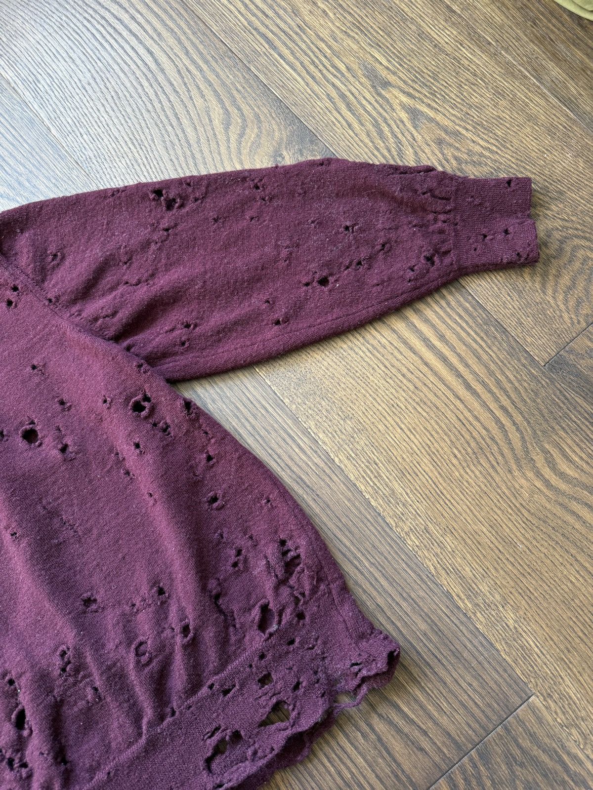 Vintage Vintage Thrashed Collared Knit Long Sleeve Wool Sweater Size US L / EU 52-54 / 3 - 8 Thumbnail