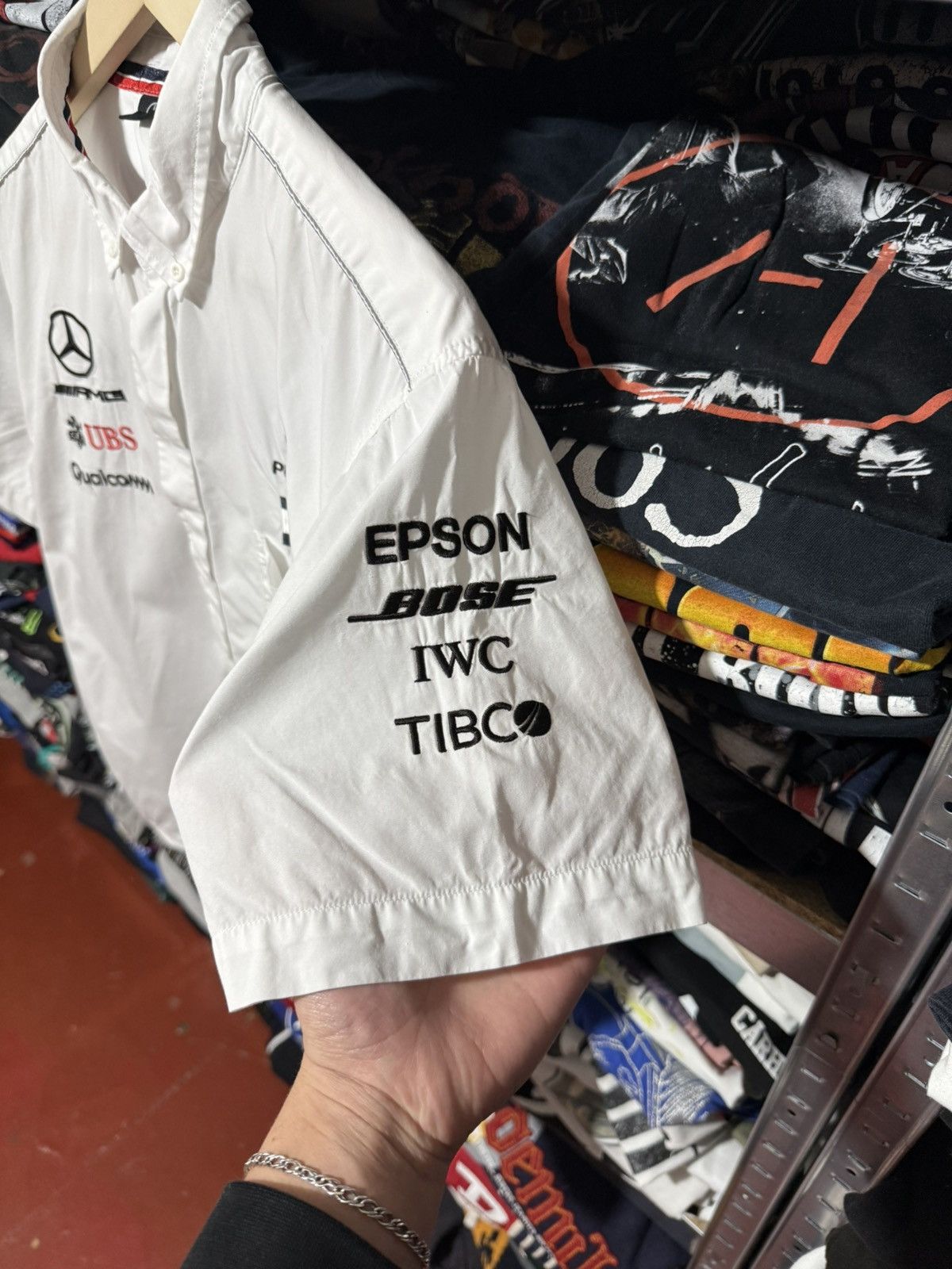 Formula 1 Tommy Hilfiger Mercedes AMG Petronas F1 Button Shirt Y2K Size US XL / EU 56 / 4 - 7 Thumbnail