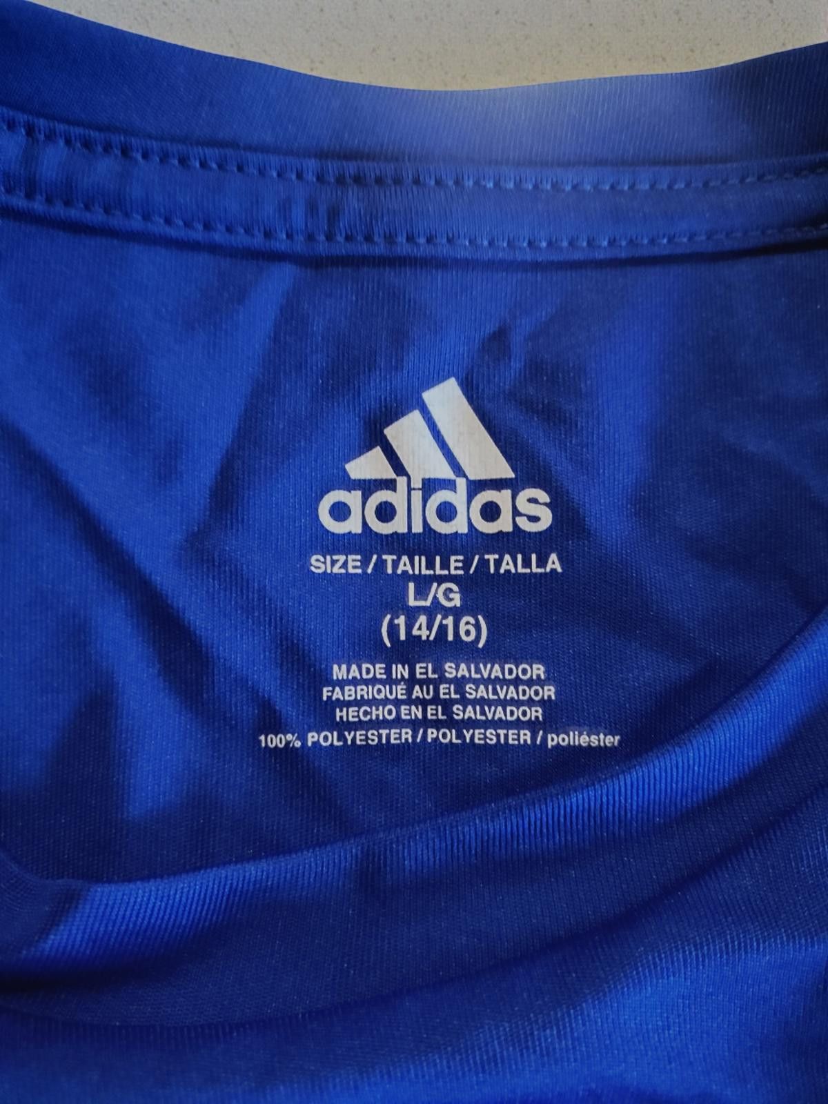 Adidas Adidas Boys' Large (14-16) Aeroready Blue T-Shirt Size US L / EU 52-54 / 3 - 6 Thumbnail