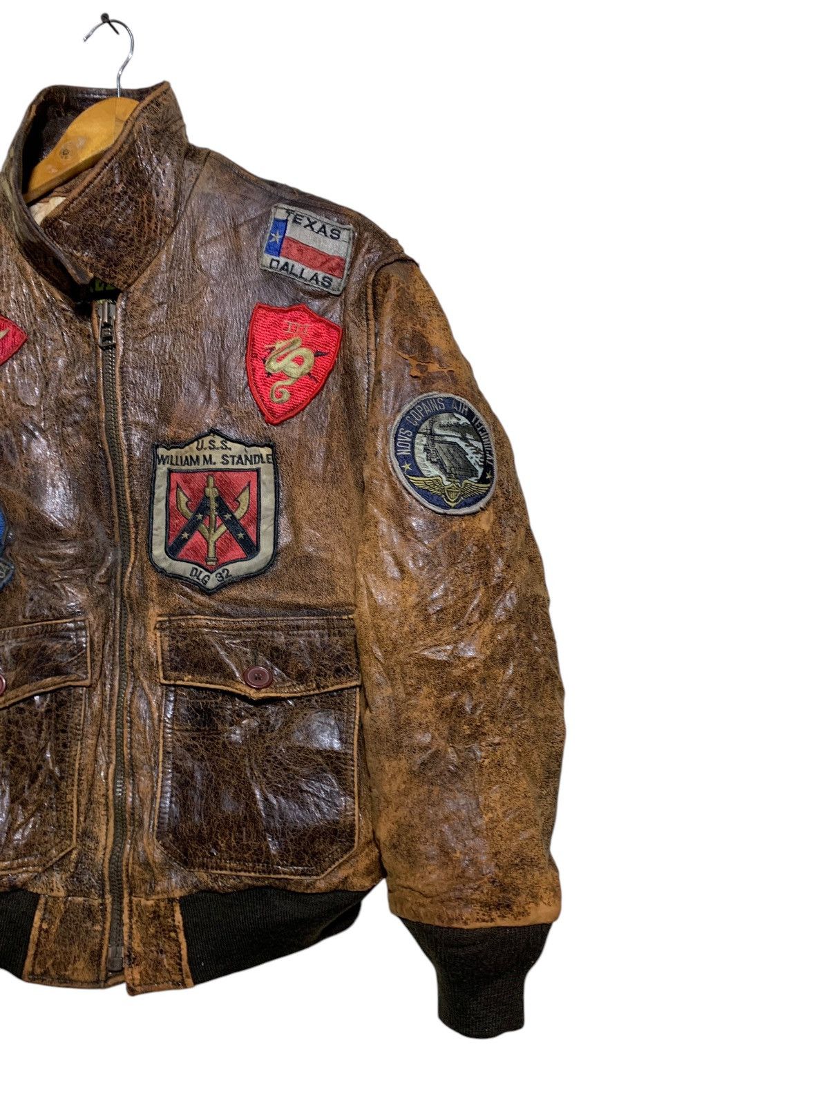 Other 🔥VERY WORN LEATHER USAF FLIGHT JACKETS Size US M / EU 48-50 / 2 - 3 Thumbnail