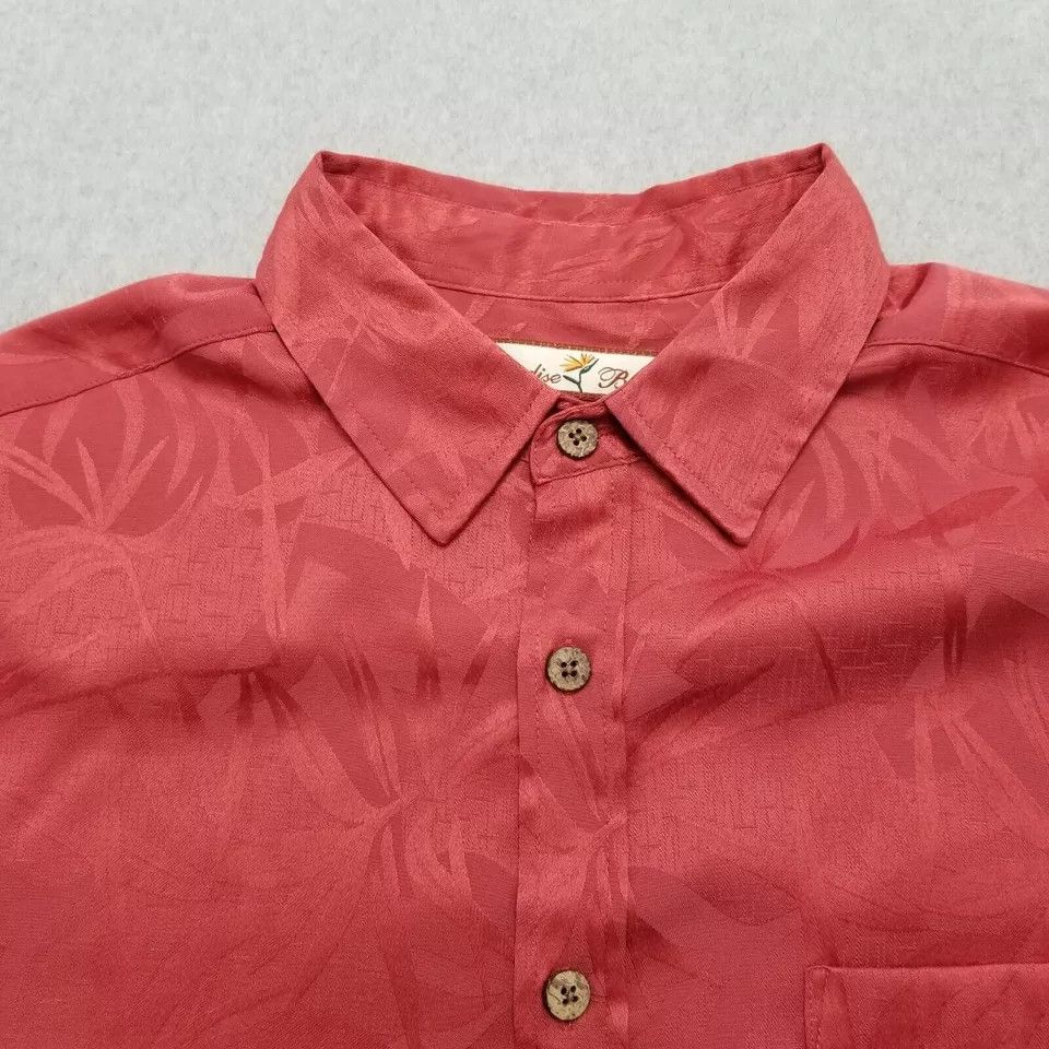 Paradise Paradise Blue Hawaiian Shirt Mens XL Red Button Up Size US XL / EU 56 / 4 - 5 Thumbnail