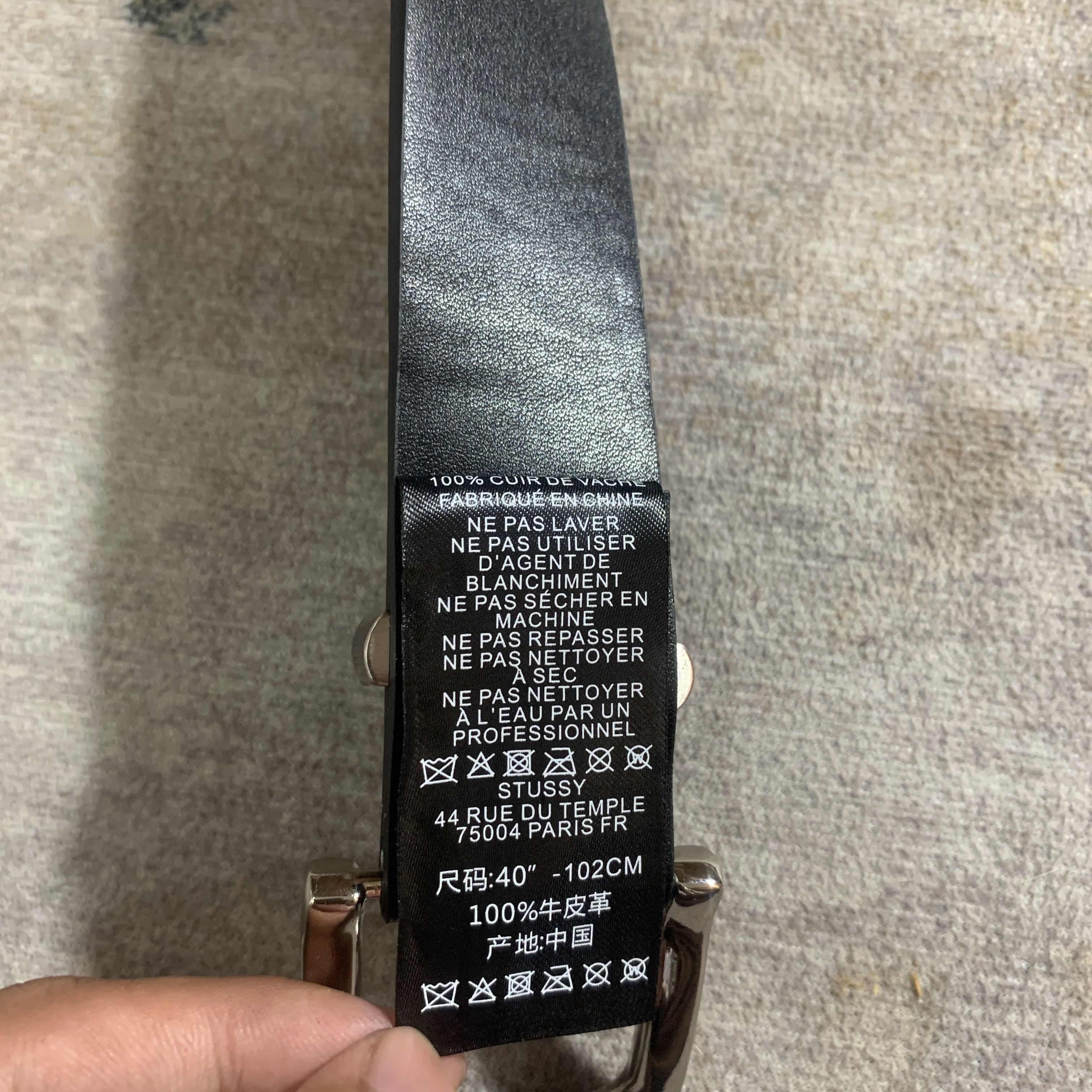 Stussy STUSSY METAL S TIP BELT BLACK S/M Size ONE SIZE - 5 Thumbnail