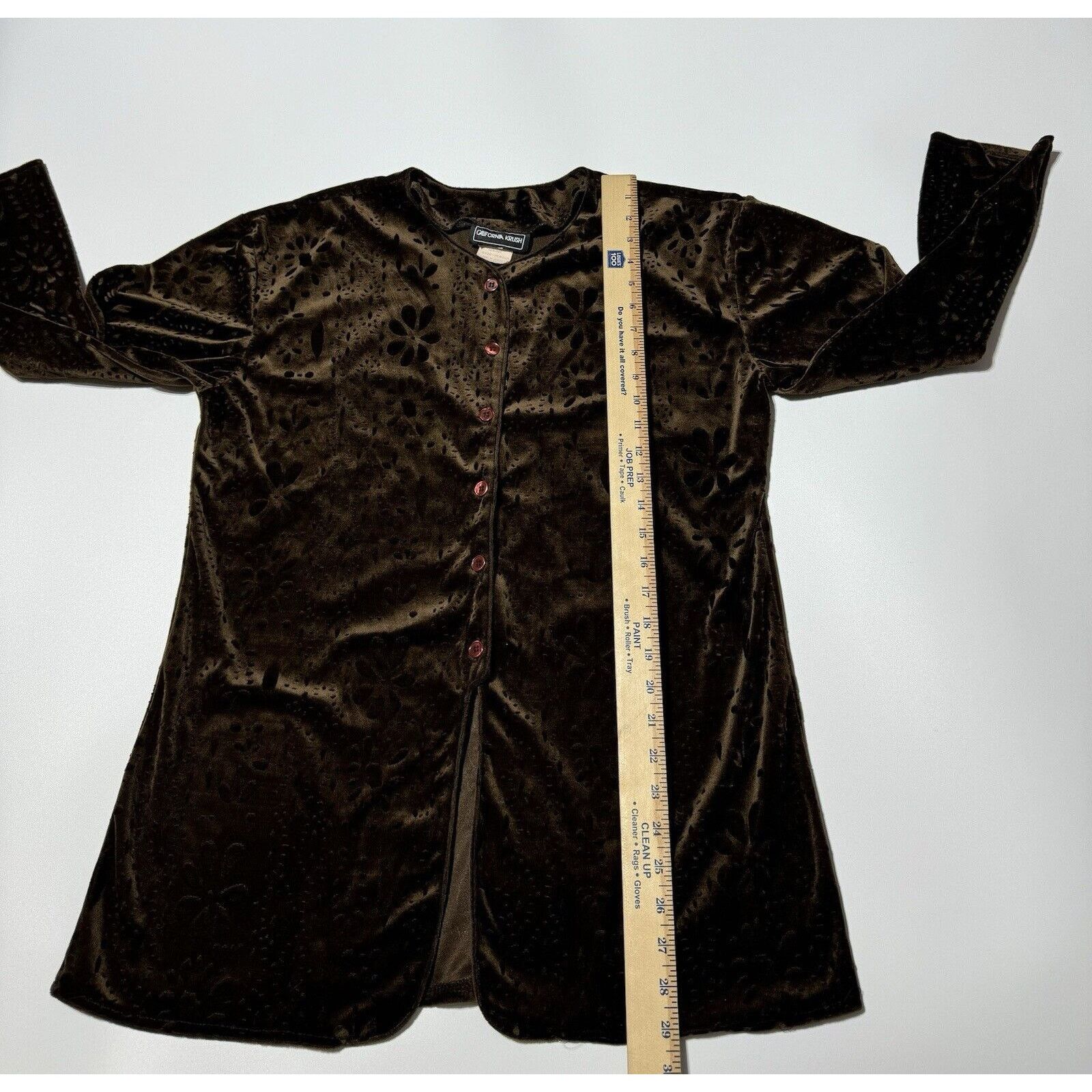 Other Vtg 90s Does 70s Tunic M Velour Whimsigoth Dark Fairy Boho Size M / US 6-8 / IT 42-44 - 4 Thumbnail
