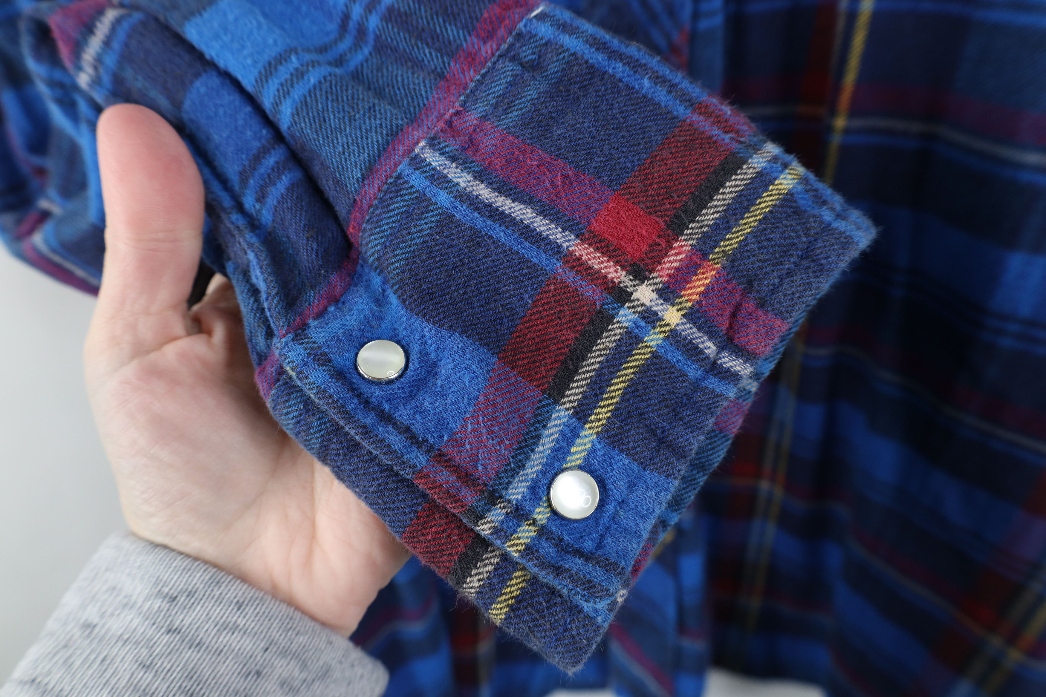 Wrangler Vintage 90s Wrangler Cowboy Flannel Snap Button Shirt Size US XXL / EU 58 / 5 - 7 Thumbnail