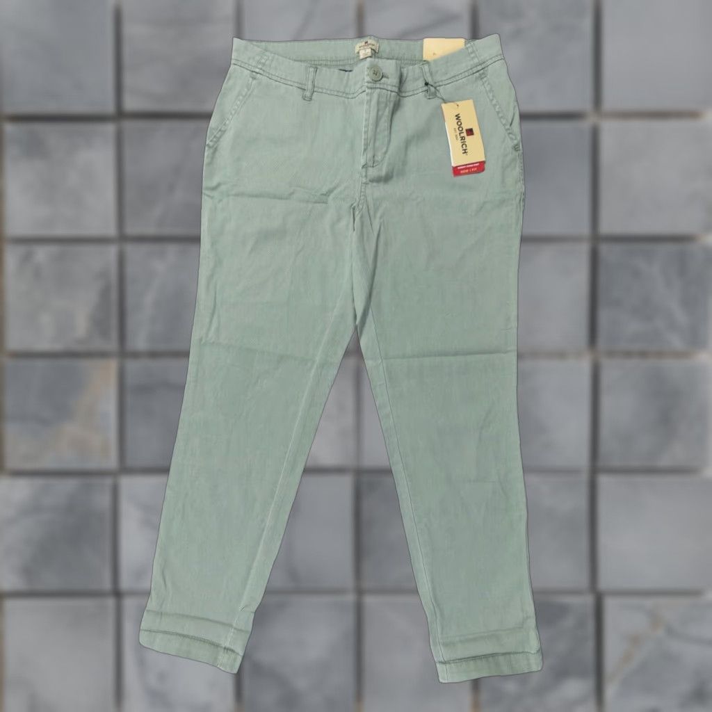 Vintage Woolrich Womens Chino Pants Size 6 Green Tapered Casual 27" Inseam Outdoor Size 28" / US 6 / IT 42 - 1 Thumbnail