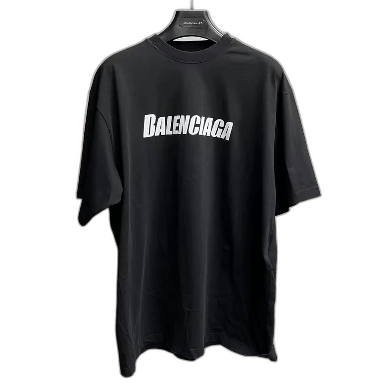 Balenciaga Balenciaga Black Logo Crew Neck T-Shirt Size US S / EU 44-46 / 1 - 1 Thumbnail