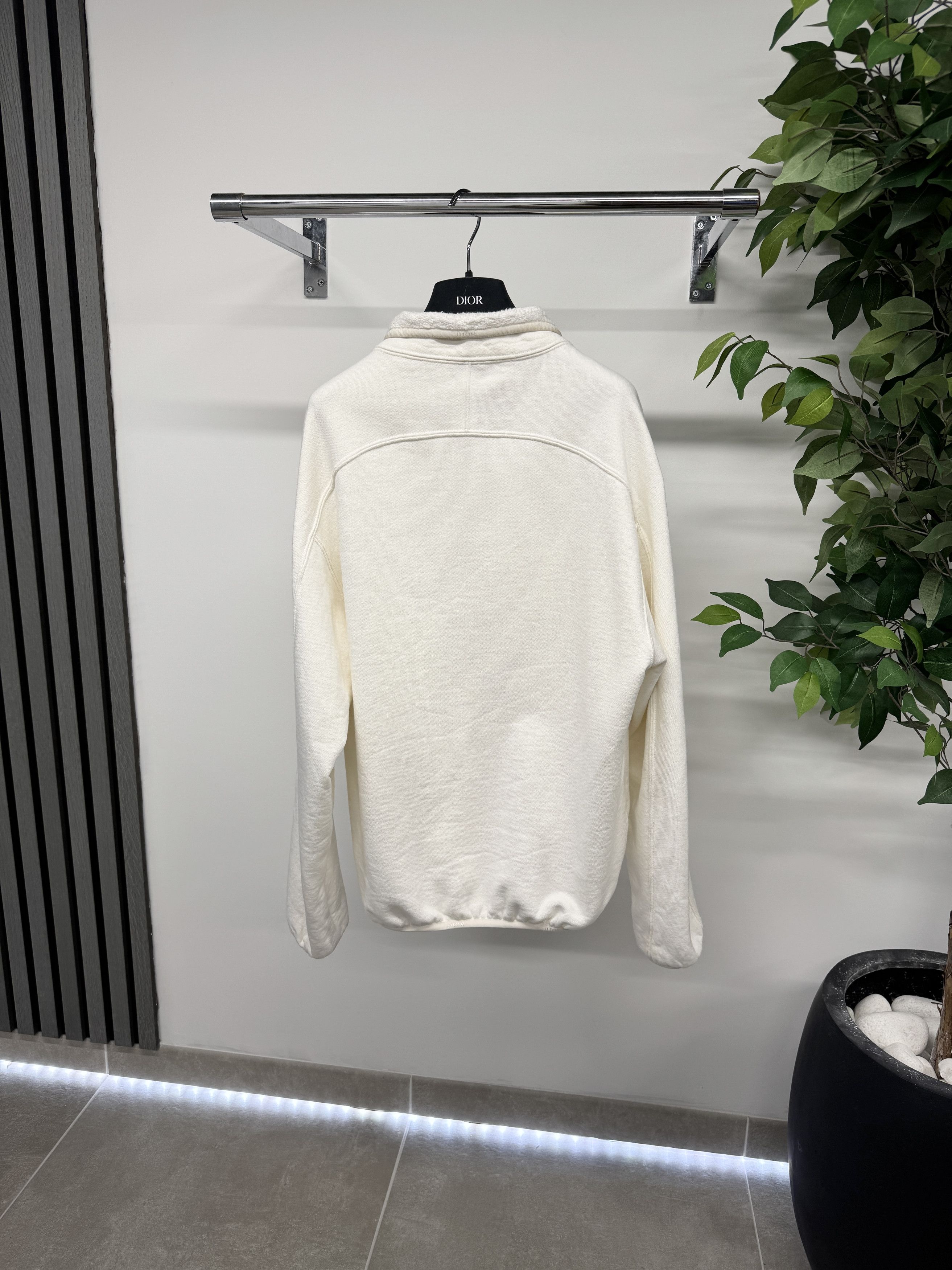 Dior Dior 47 Logo Half Zip Sweatshirt In Cream RRP £1150 Size US S / EU 44-46 / 1 - 2 Thumbnail
