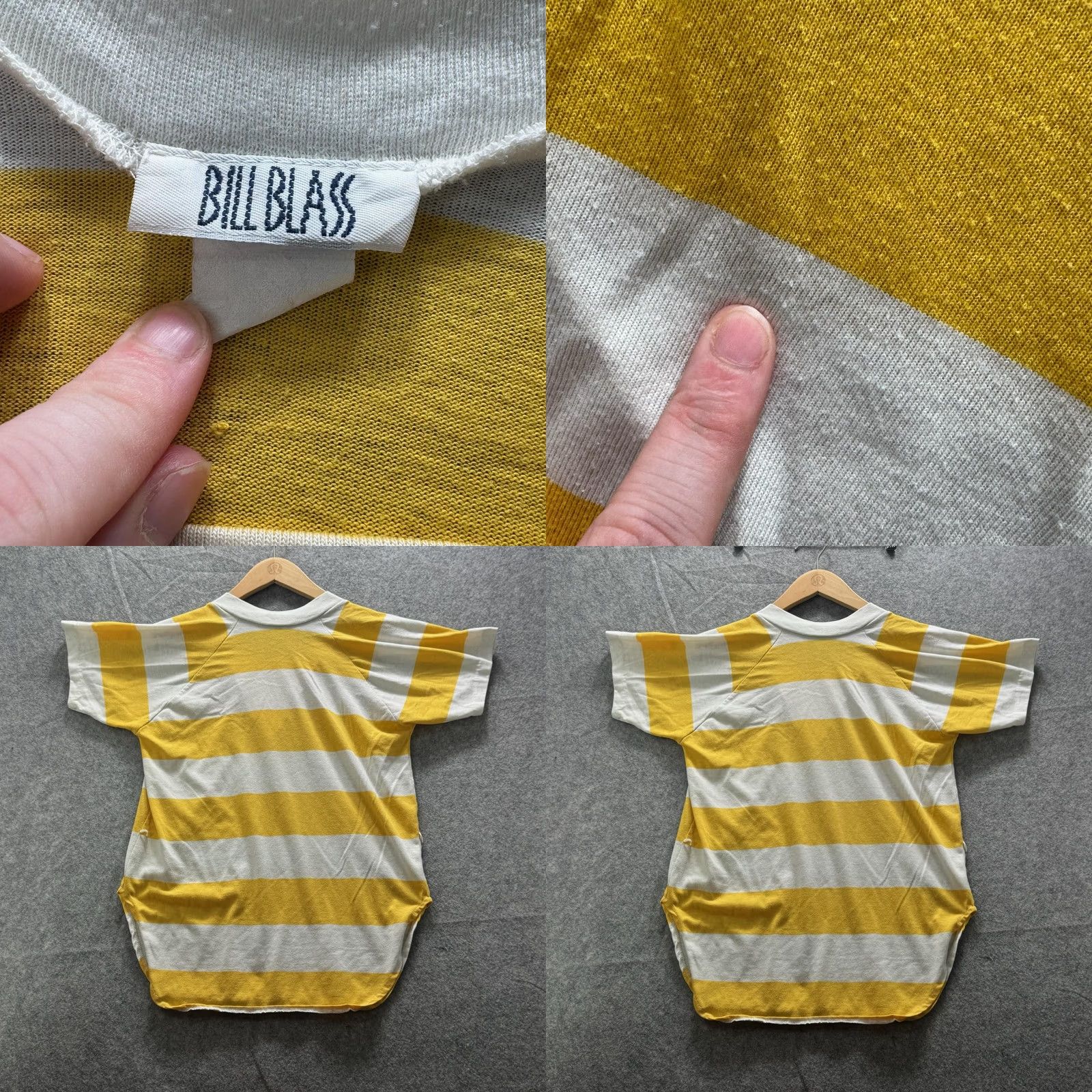 Vintage Vintage Yellow Striped Shirt Mens M V-Neck Cotton Relaxed Jersey Lightweight 90s Size US M / EU 48-50 / 2 - 8 Thumbnail