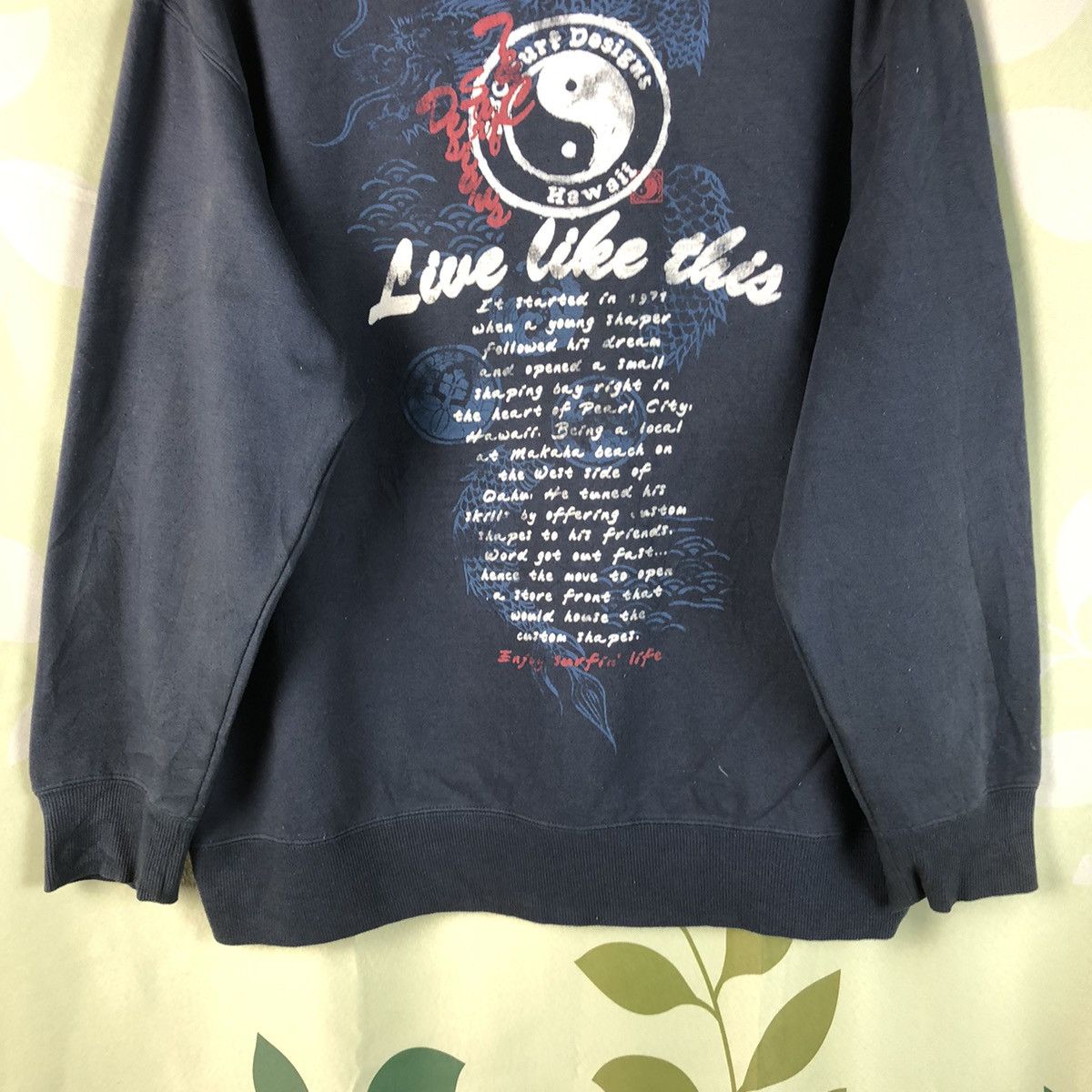 Japanese Brand T&C Surf Designs vintage Dark Blue Sweatshirt #7440 Size US L / EU 52-54 / 3 - 3 Thumbnail
