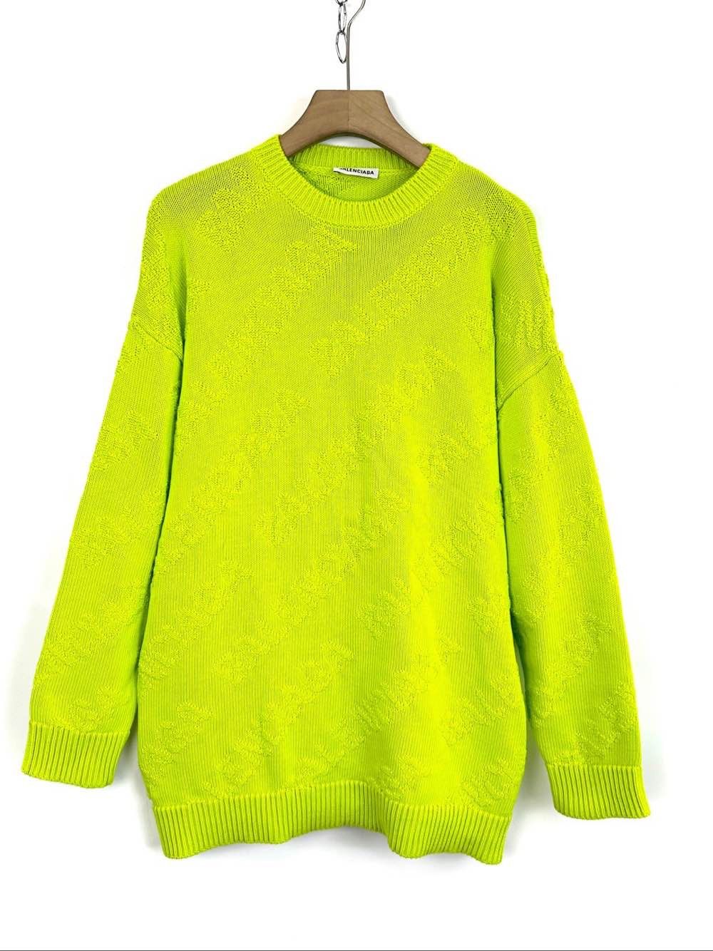 Balenciaga Balenciaga Logo Jacquard Sweater Size XS Size XS / US 0-2 / IT 36-38 - 1 Thumbnail