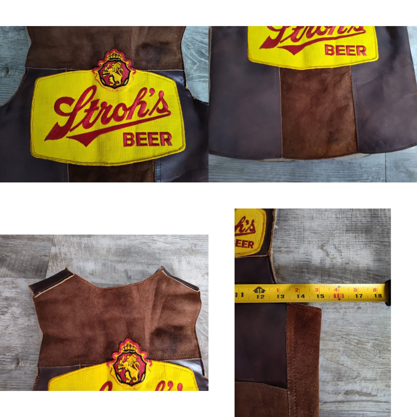 Vintage VINTAGE Pedro's Leathers Leather Vest 1970s Biker Casual XS Brown Sherpa Lined Patch Size US XS / EU 42 / 0 - 8 Thumbnail
