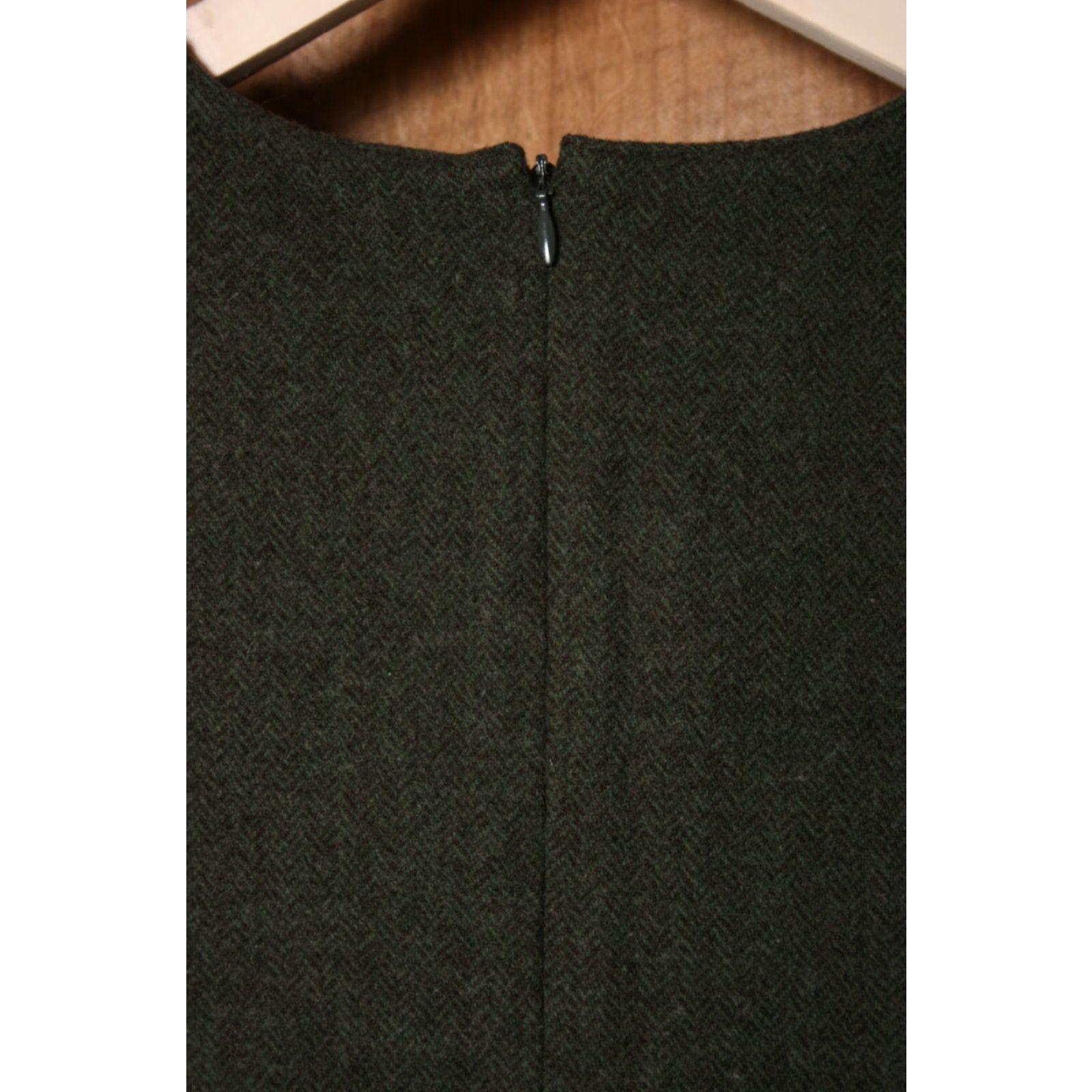 Eddie Bauer VINTAGE Eddie Bauer Green Herringbone Wool Blend Sleeveless Dress Sz. 10 Dress Size L / US 10 / IT 46 - 6 Thumbnail