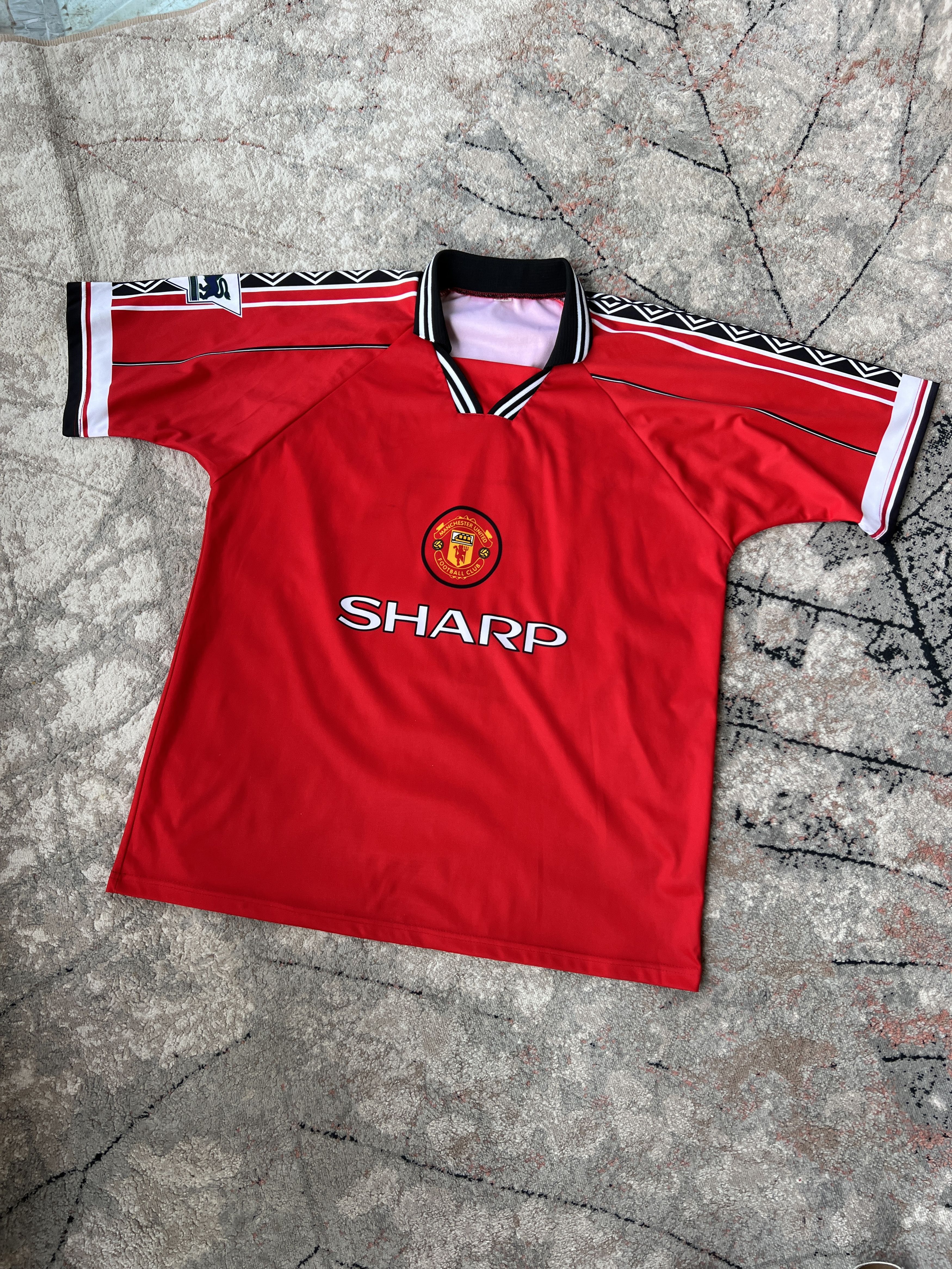 Vintage Manchester United Sharp BECKHAM 10 Jersey Size US XXL / EU 58 / 5 - 2 Thumbnail