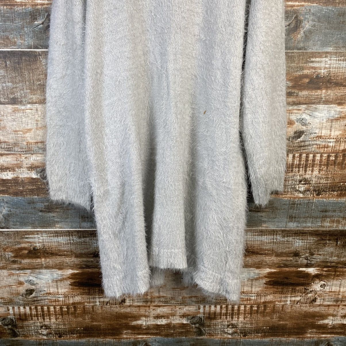 Homespun Knitwear DL Khalita Gray Cardigan Fur shaggy Knitwear #C1095 Size XL / US 12-14 / IT 48-50 - 14 Thumbnail