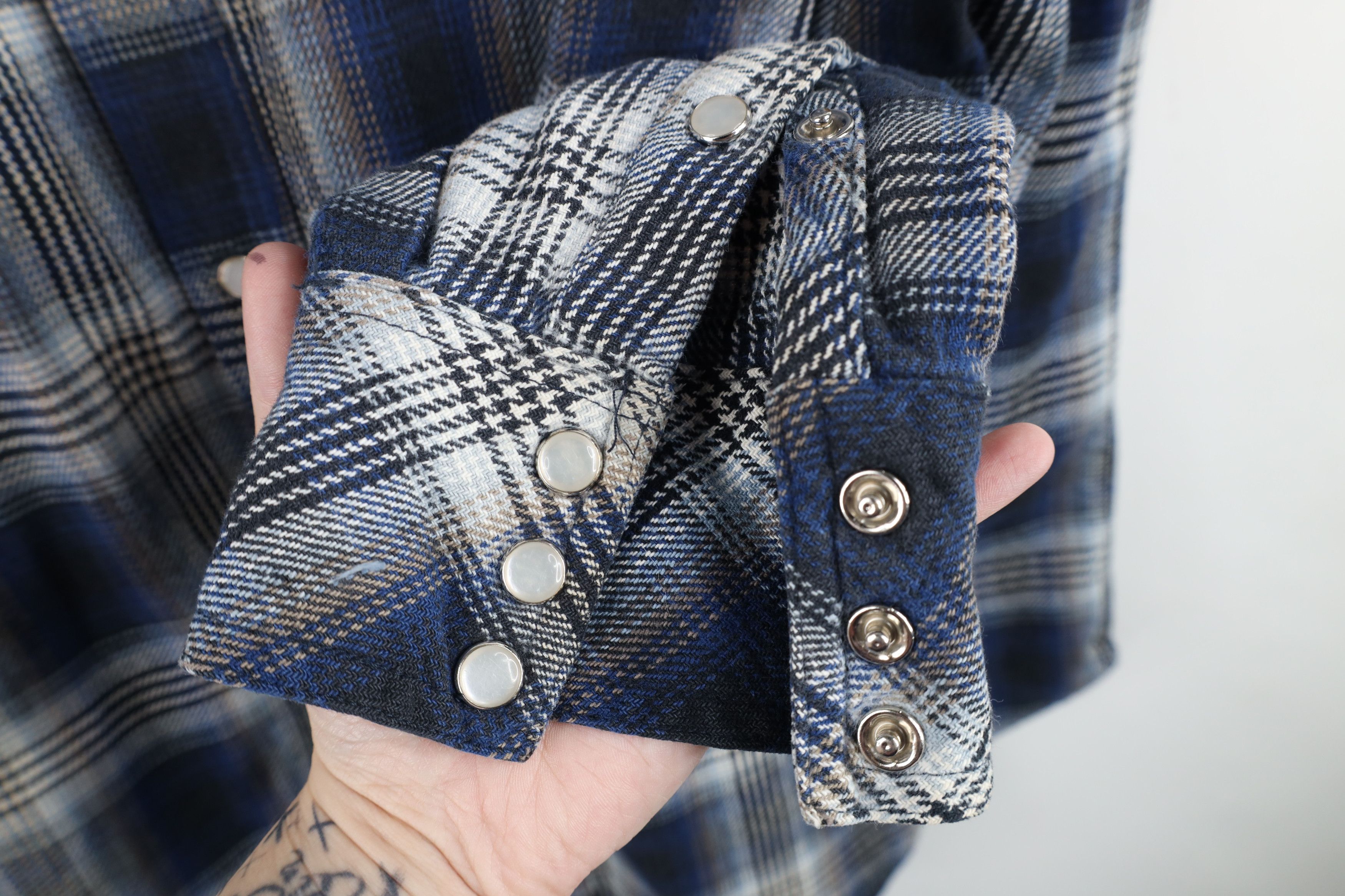 Vintage Vintage 90s Streetwear Flannel Western Snap Button Shirt Size US XXL / EU 58 / 5 - 4 Thumbnail
