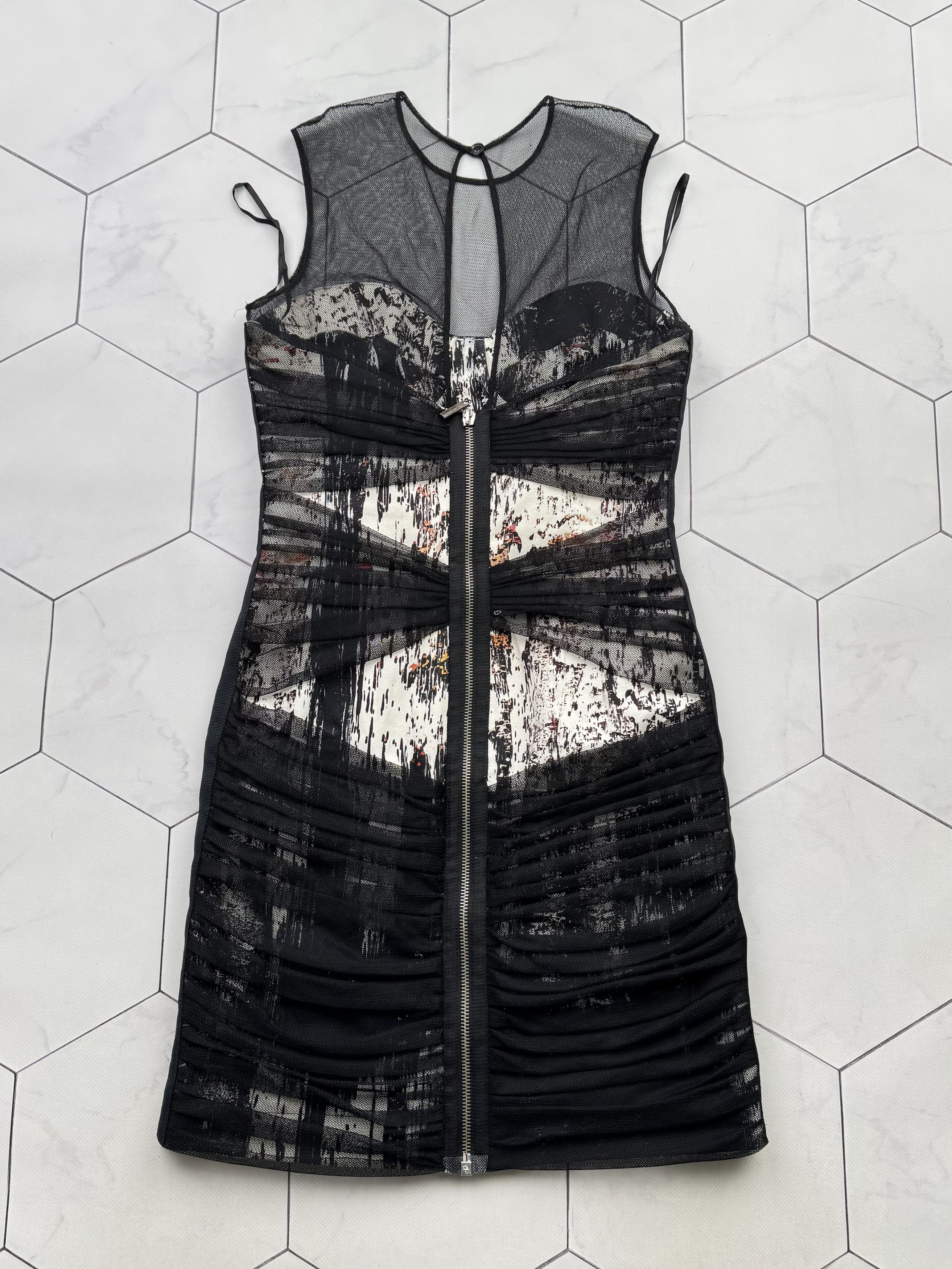 Just Cavalli Just Cavalli 2010 Dress With Transparent Mesh On Top (B100) Size S / US 4 / IT 40 - 6 Thumbnail