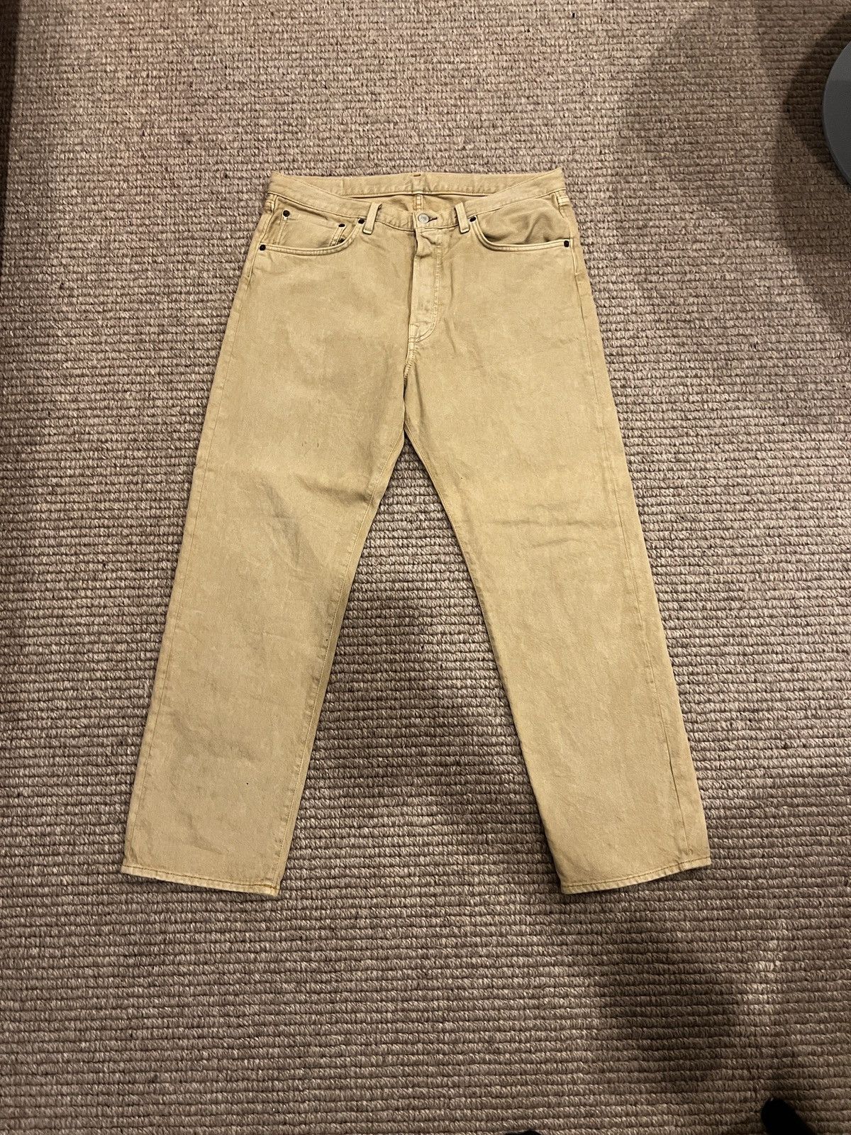 Acne Studios Acne studios cream yellow wash denim Size US 32 / EU 48 - 1 Thumbnail