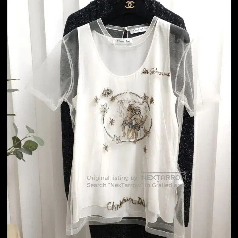 Dior Dior Women's Short Sleeve Silk T. Size S / US 4 / IT 40 - 2 Thumbnail