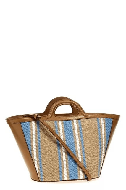 Marni MARNI Tropicalia Small Brown Raffia Top Handle Bag Size ONE SIZE - 2 Thumbnail