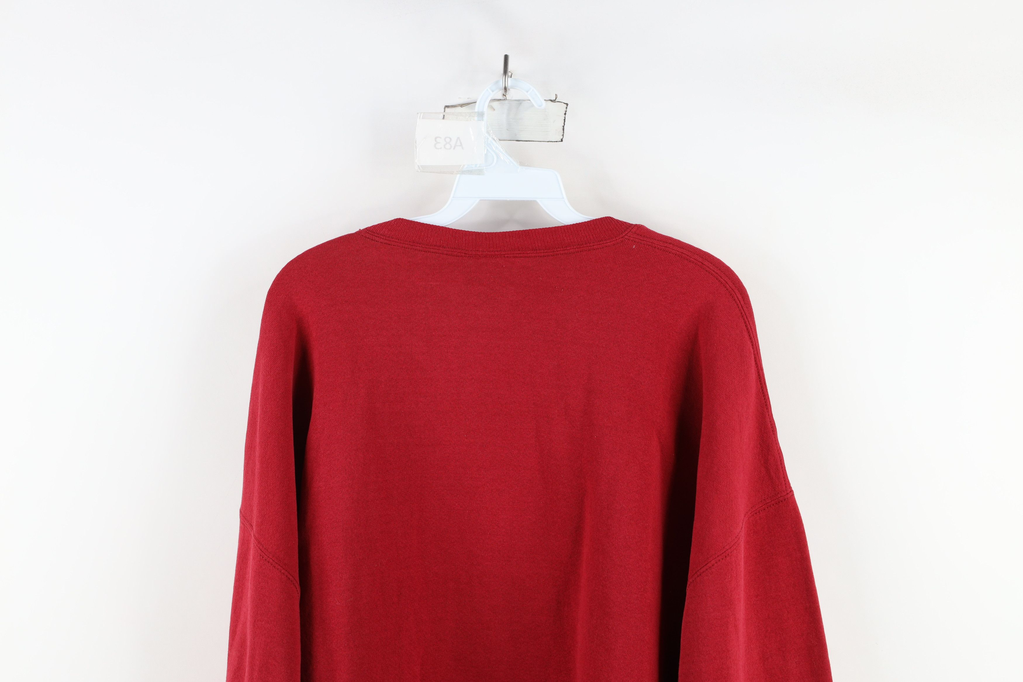 Russell Athletic × Vintage Vintage 90s Russell Athletic Blank Crewneck Sweatshirt Red Size US XXL / EU 58 / 5 - 12 Thumbnail