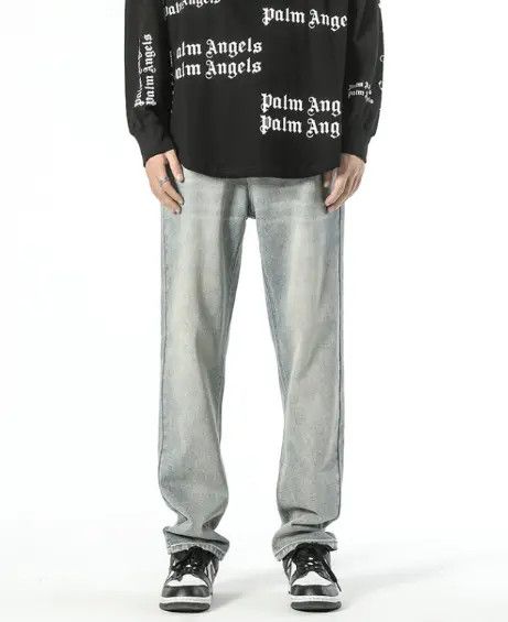 Japanese Brand Hirose x Asai Men's washed casual straight flared jeans Size US 32 / EU 48 - 5 Thumbnail