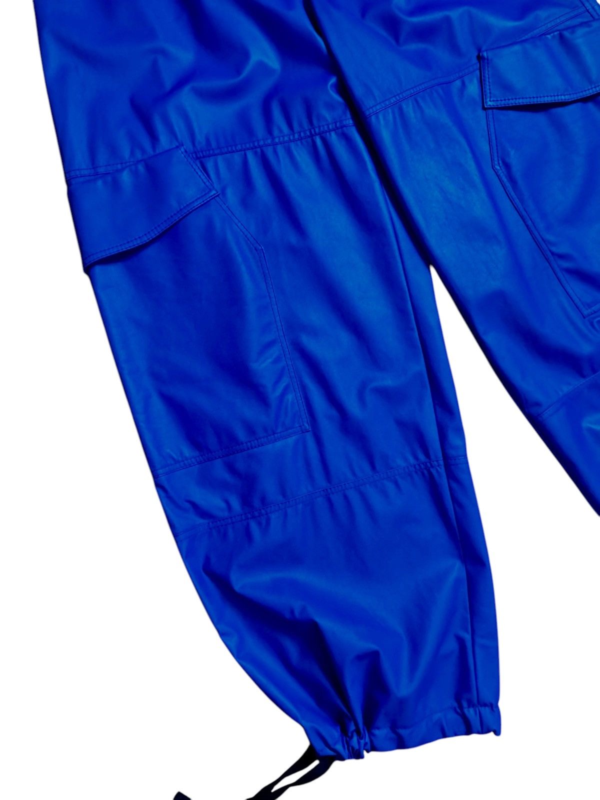 Versace Versace Leather Cargo Pants - Electric Blue Size US 33 - 3 Thumbnail