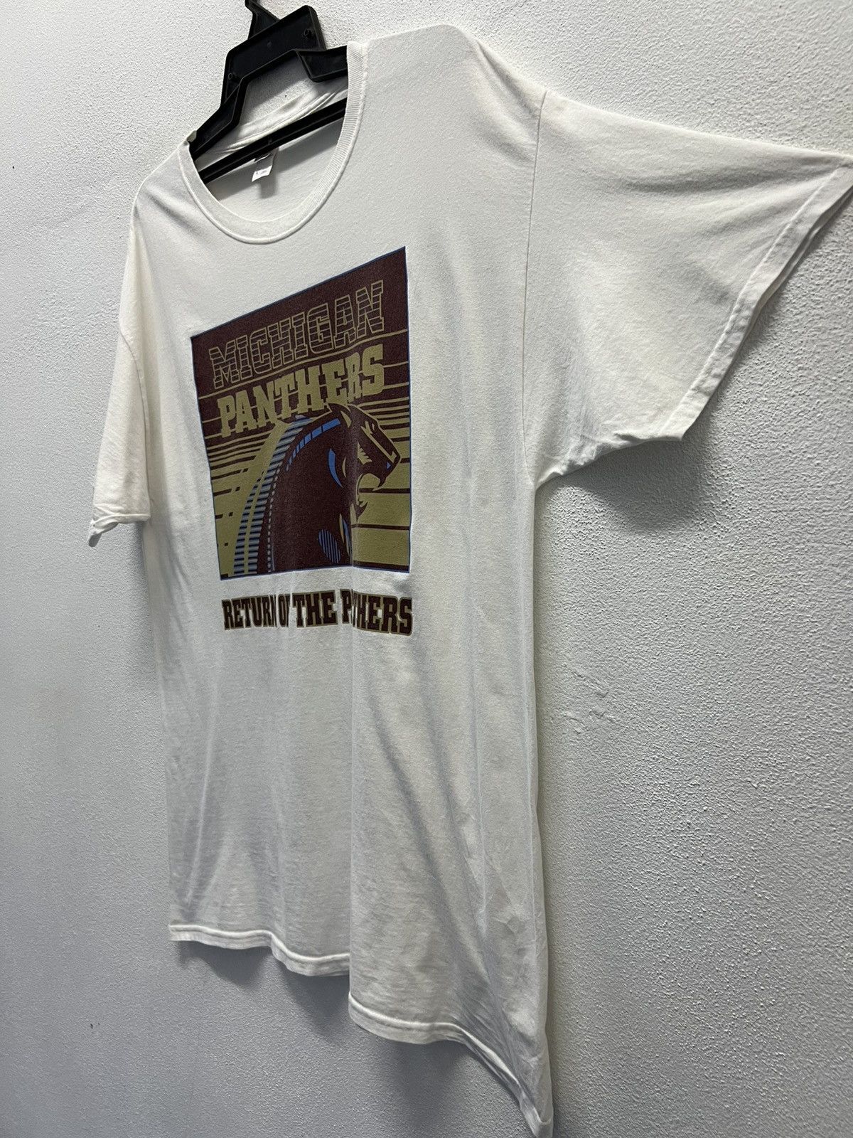 Fruit Of The Loom × Vintage AMERICAN FOOTBALL TEAM MICHIGAN PANTHERS SHIRT Size US L / EU 52-54 / 3 - 4 Thumbnail