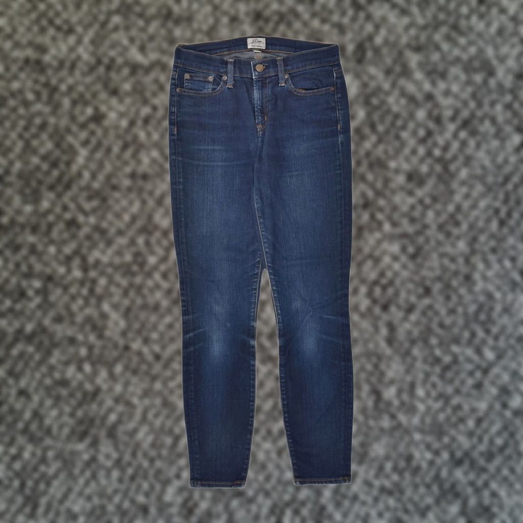 J.Crew VINTAGE J. CREW Womens Toothpick Skinny Jeans W27 L28 Navy Blue Cotton FF05 Size 27" / US 4 / IT 40 - 1 Thumbnail