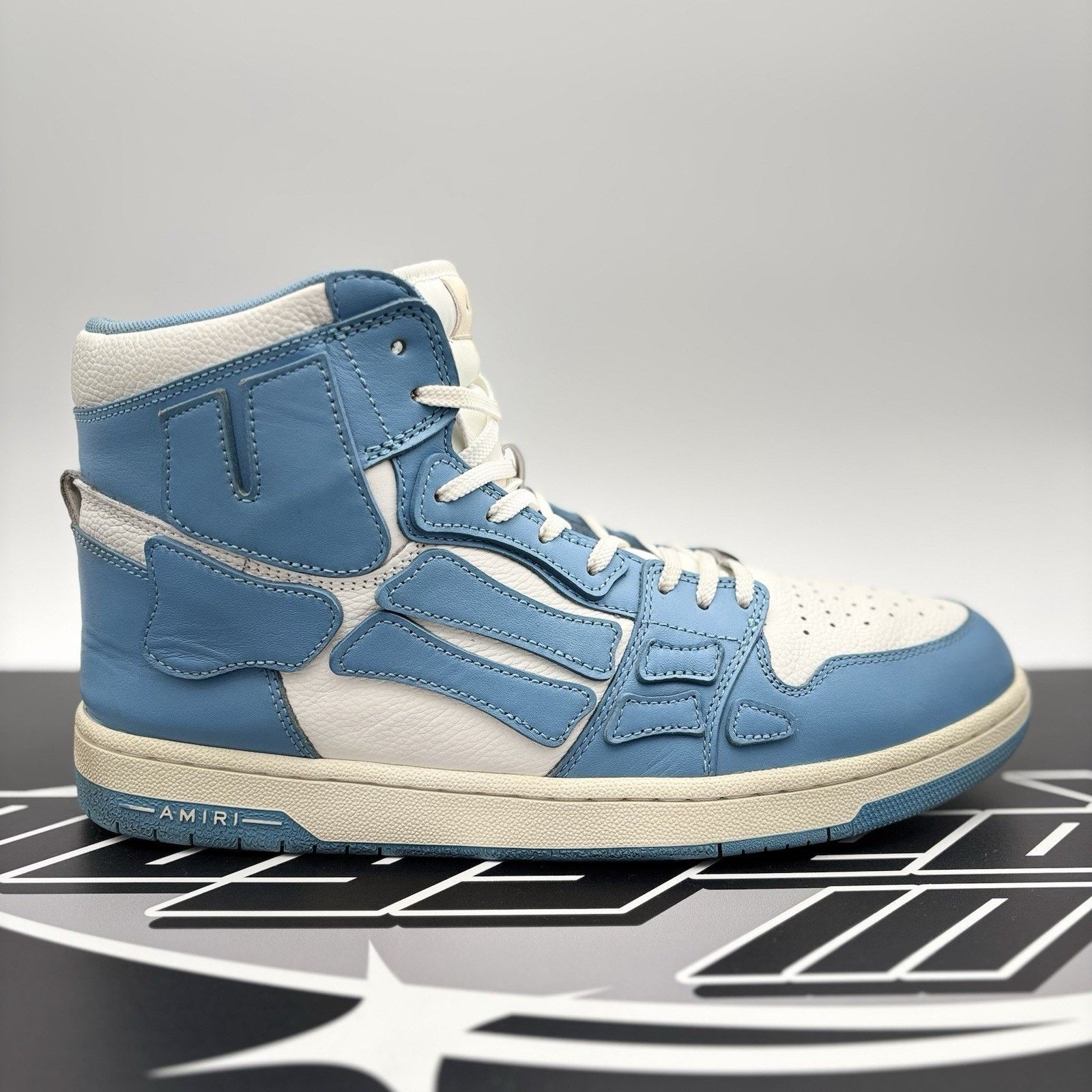 Amiri Amiri Skel High Top ' Powder Blue White ' | GOOD CONDITION! Size US 13 / EU 46 - 2 Thumbnail