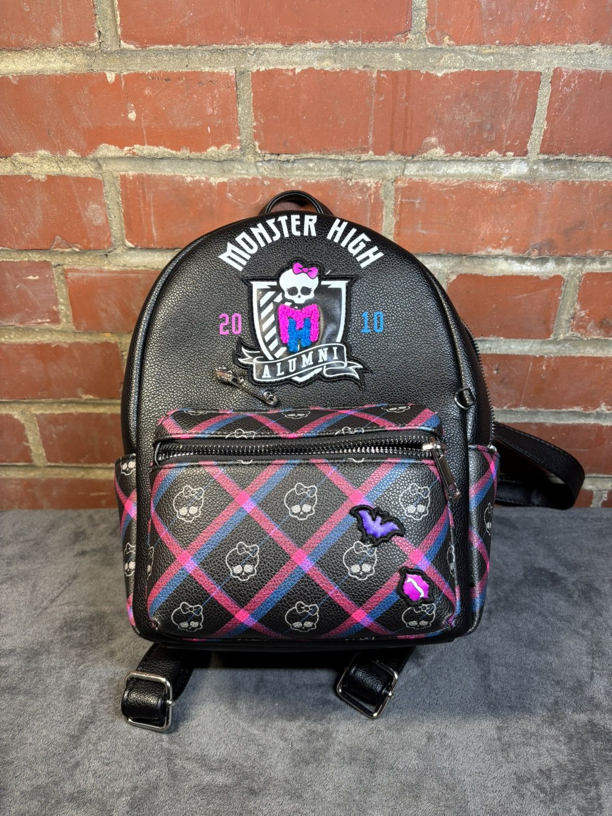 Other Monster High Alumni 2010 Mini Style Backpack Plaid Zip Up Size ONE SIZE - 1 Thumbnail