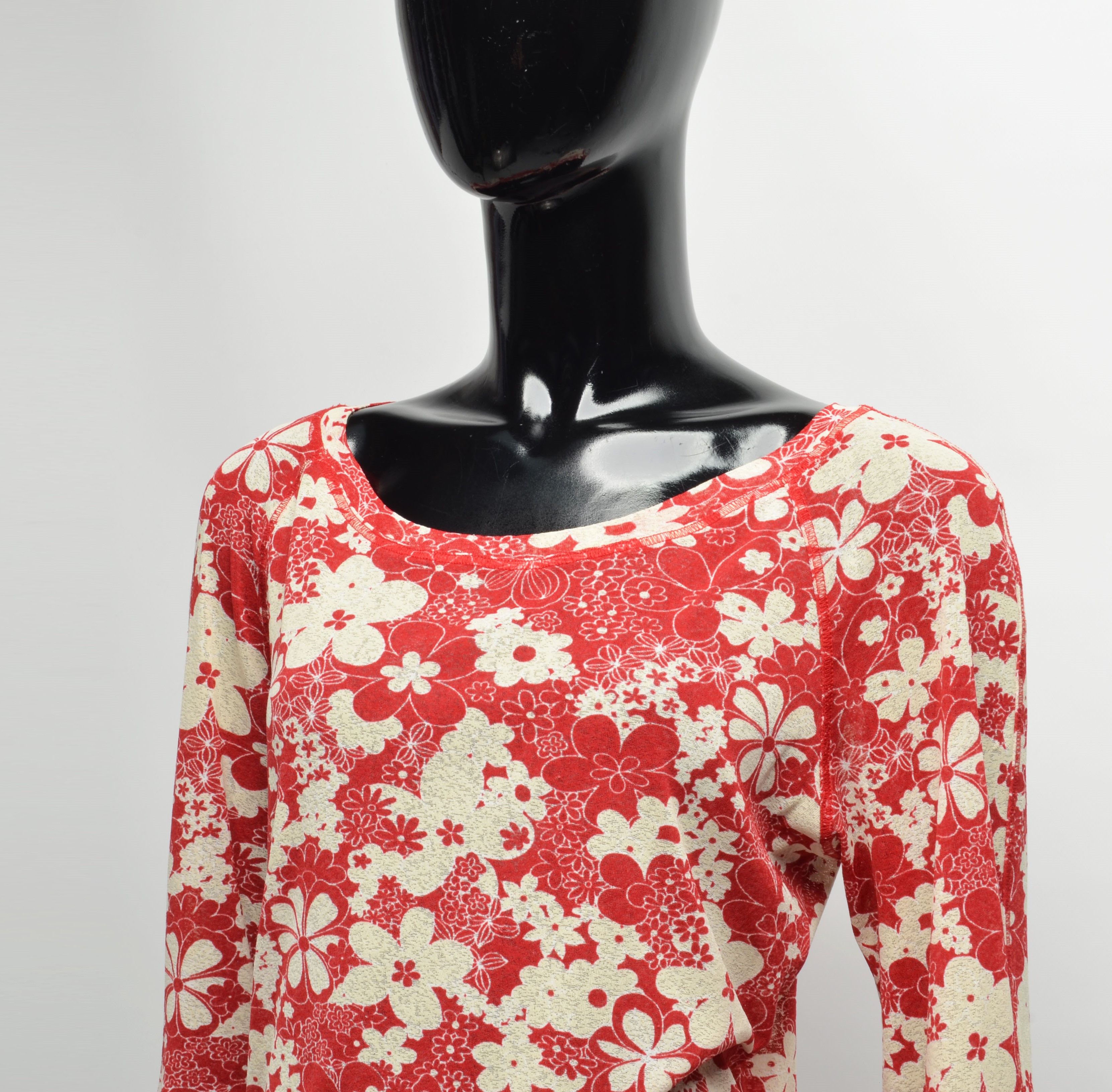 Vintage Vintage Energy Y2K Floral Mesh Long Sleeve Top Size XL / US 12-14 / IT 48-50 - 2 Thumbnail