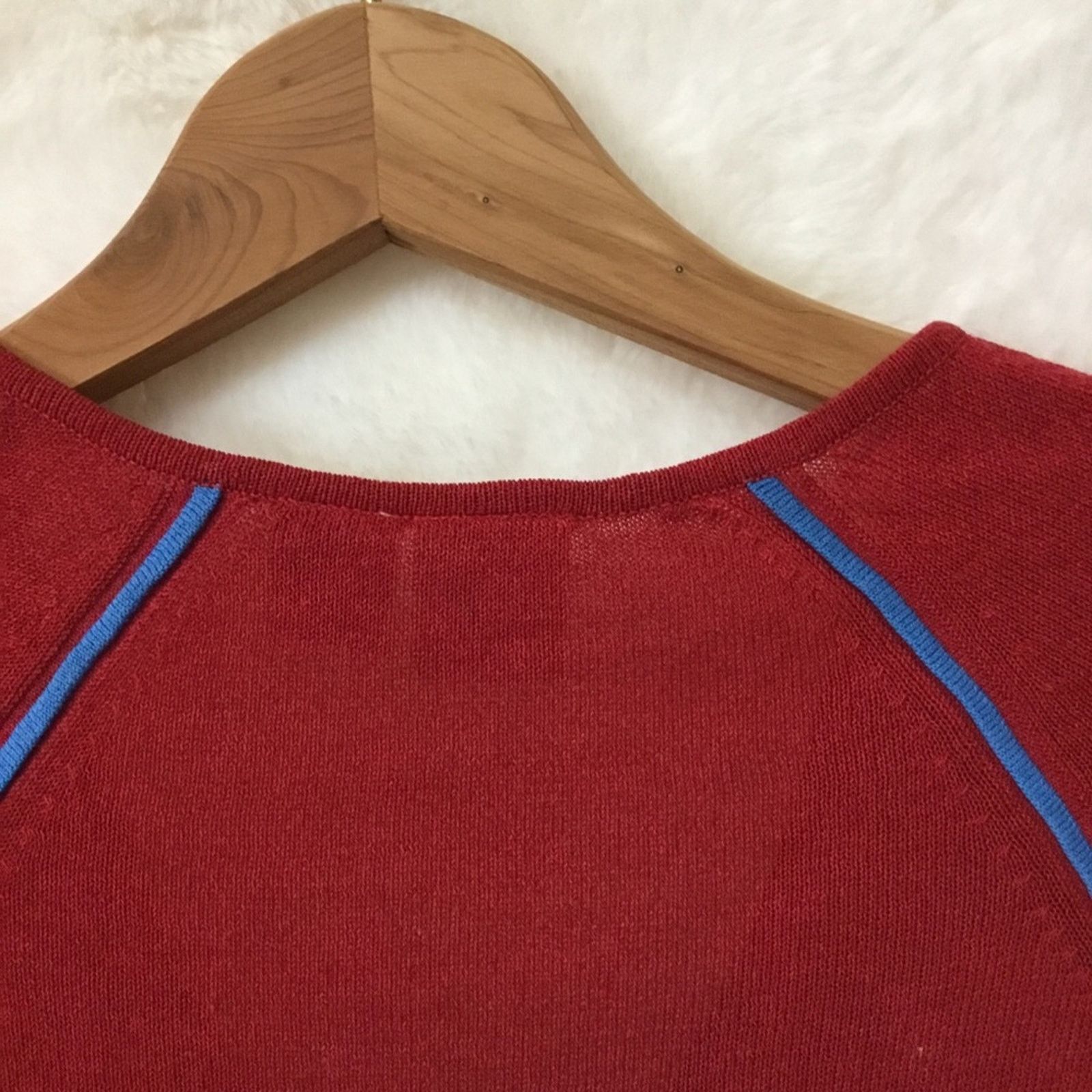 Armani Exchange Armani Exchange Red Color-blocked Sweater Size M / US 6-8 / IT 42-44 - 9 Thumbnail