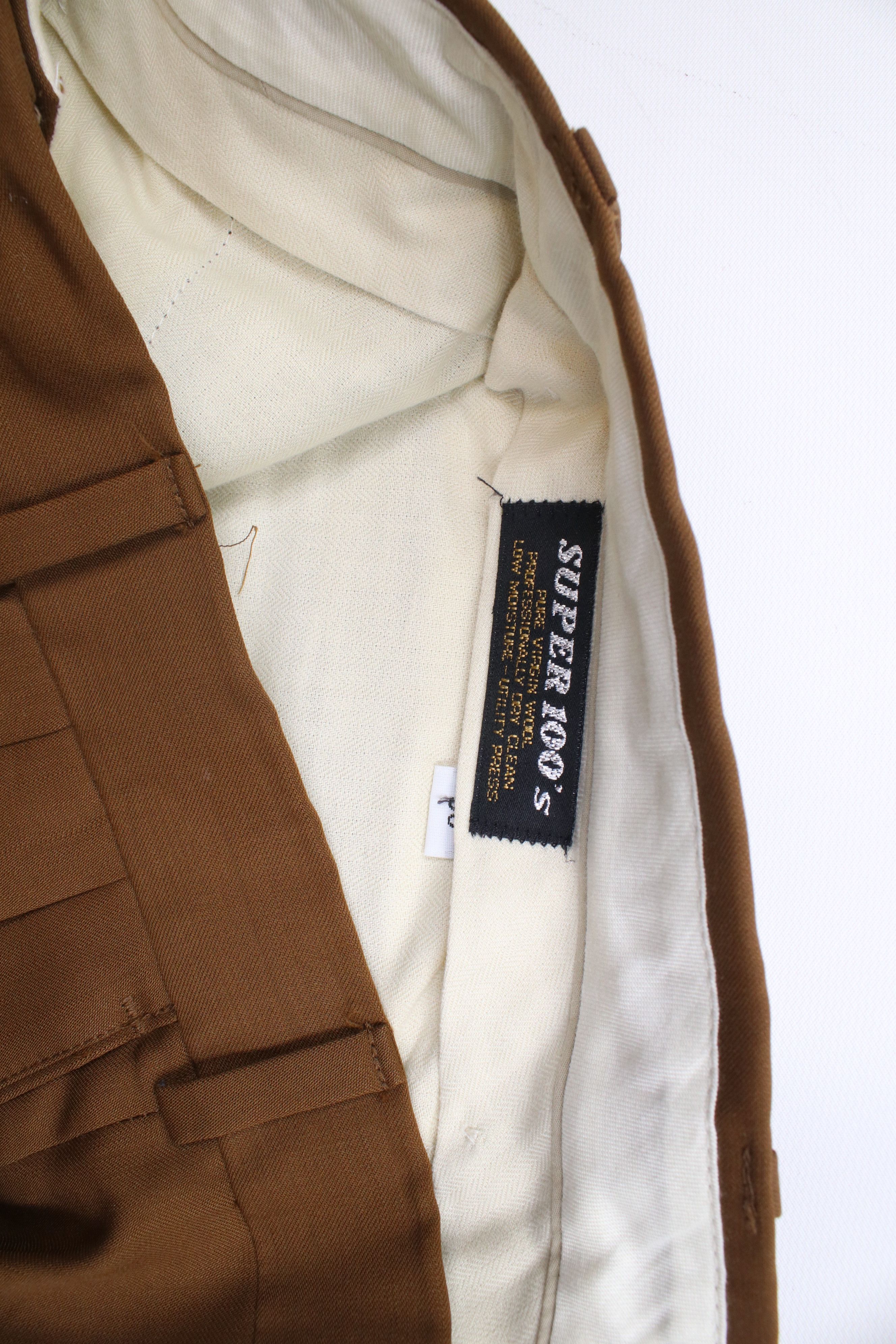 Vintage Vintage 90s Streetwear Wide Leg Super 100s Wool Chino Pants Size US 36 / EU 52 - 7 Thumbnail