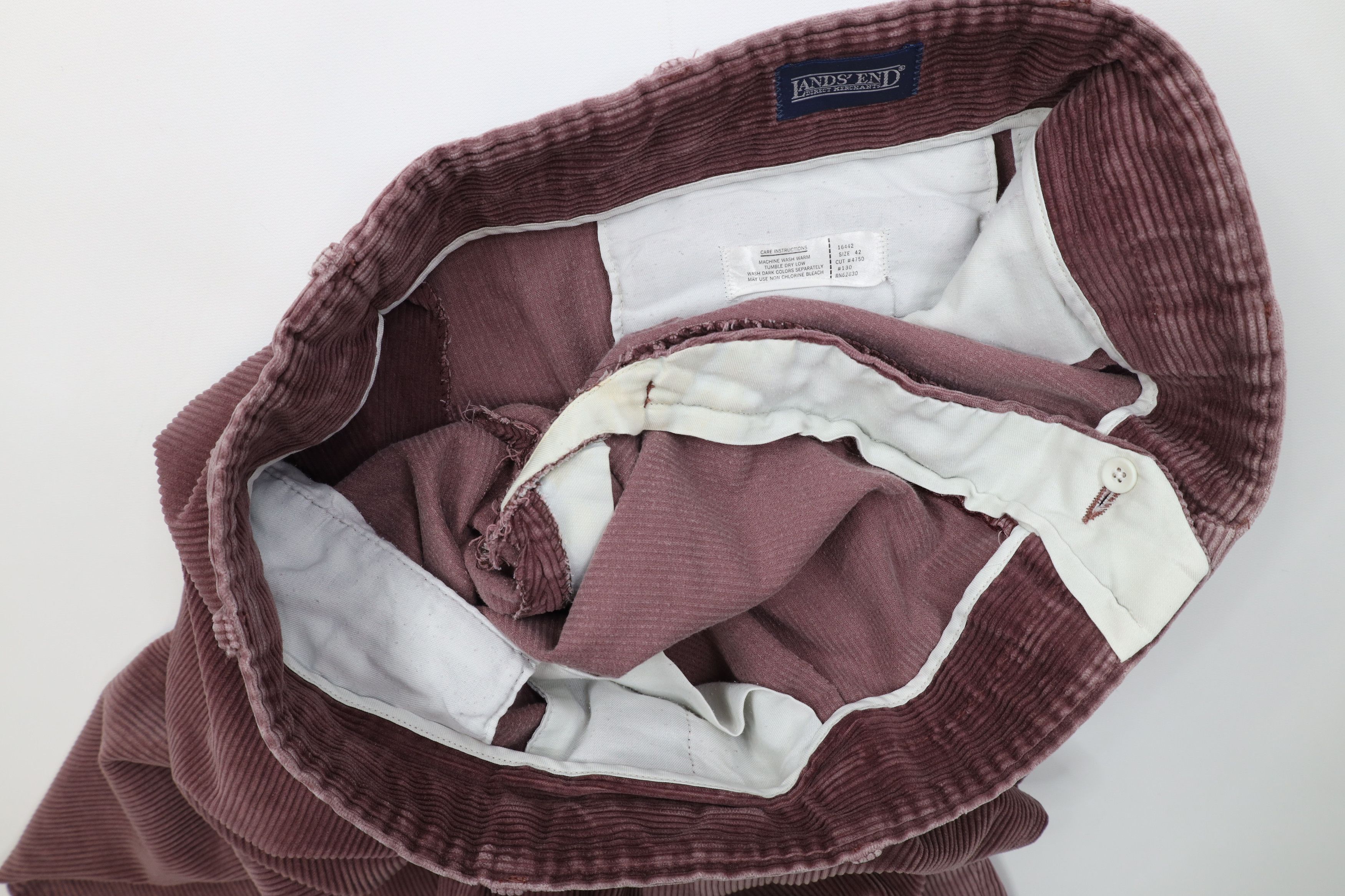 Lands' End Vintage 80s 90s Lands End Wide Leg Corduroy Chino Pants Size US 42 / EU 58 - 9 Thumbnail