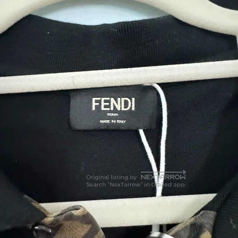 Fendi Fendi Collar Monogram Polo Shirt Size US L / EU 52-54 / 3 - 3 Thumbnail