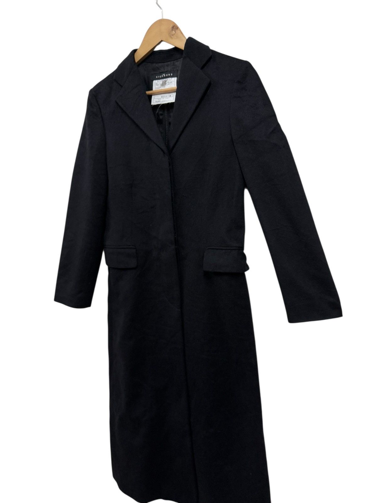 John Richmond John Richmond Black Long Coat Size S / US 4 / IT 40 - 3 Thumbnail