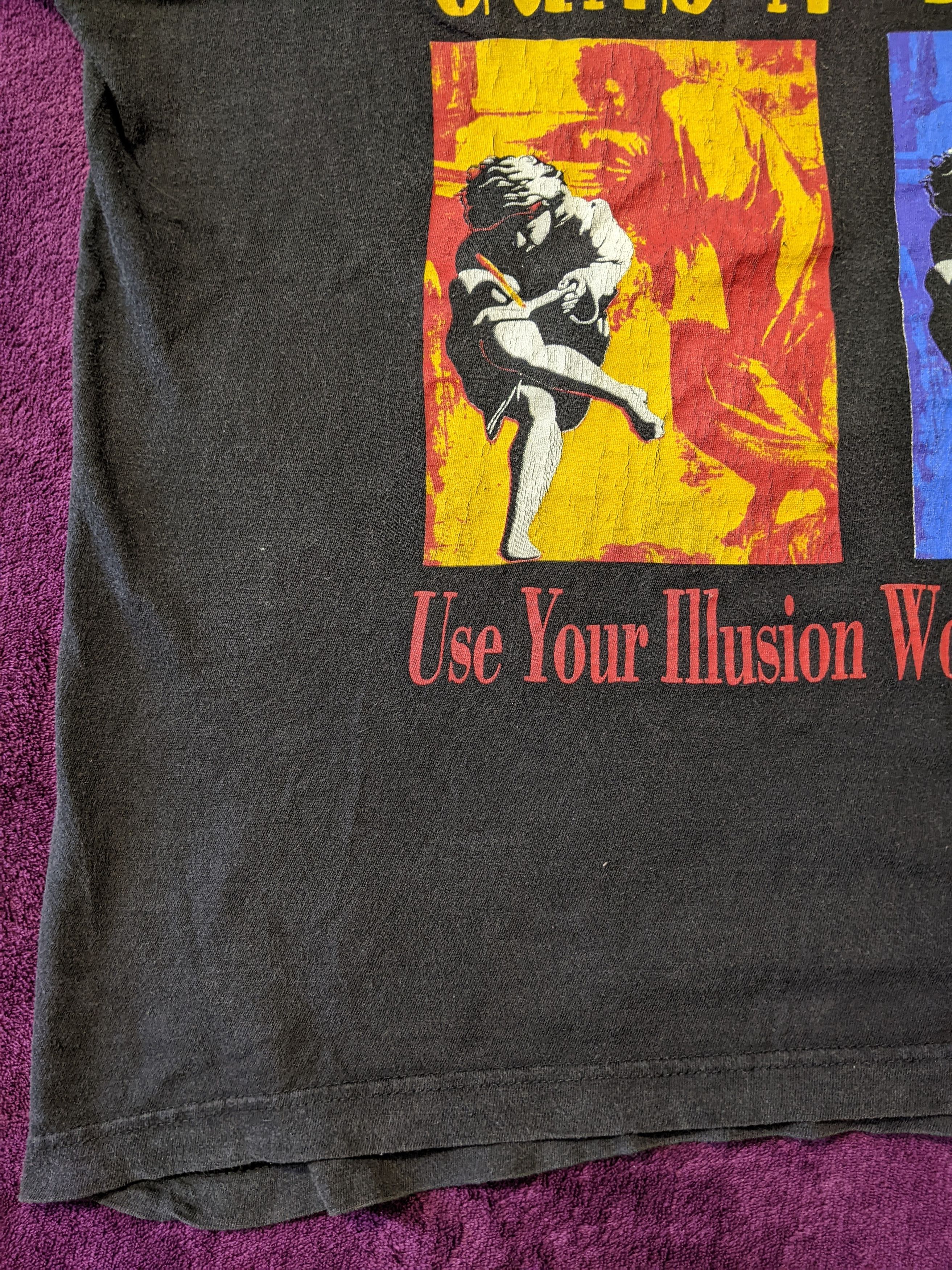 Band Tees Vintage Guns N Roses Use Your Illusion World Tour 1992 Size US XL / EU 56 / 4 - 8 Thumbnail