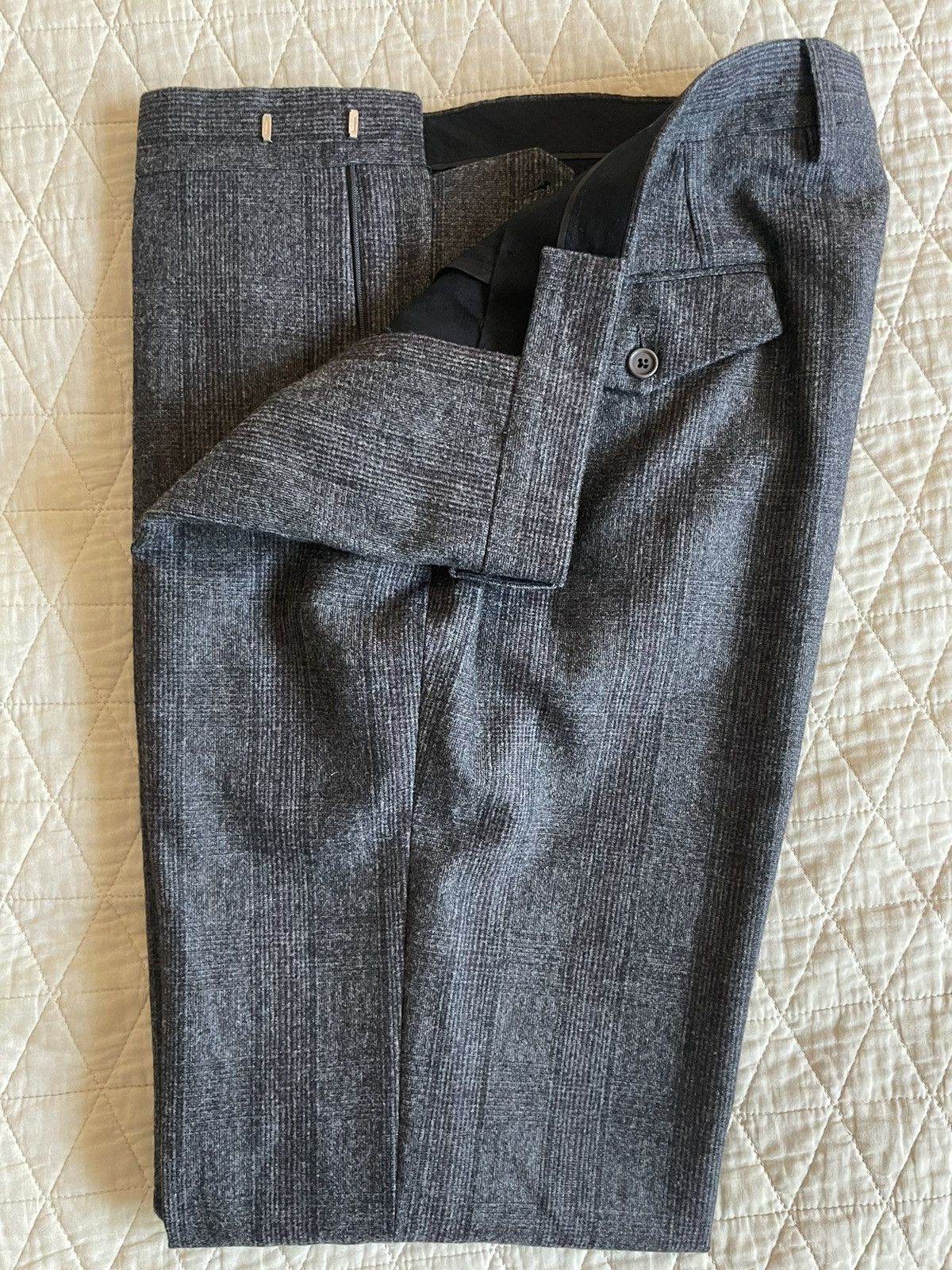 John Varvatos Contemporary Check Print Trouser Size US 34 / EU 50 - 2 Thumbnail