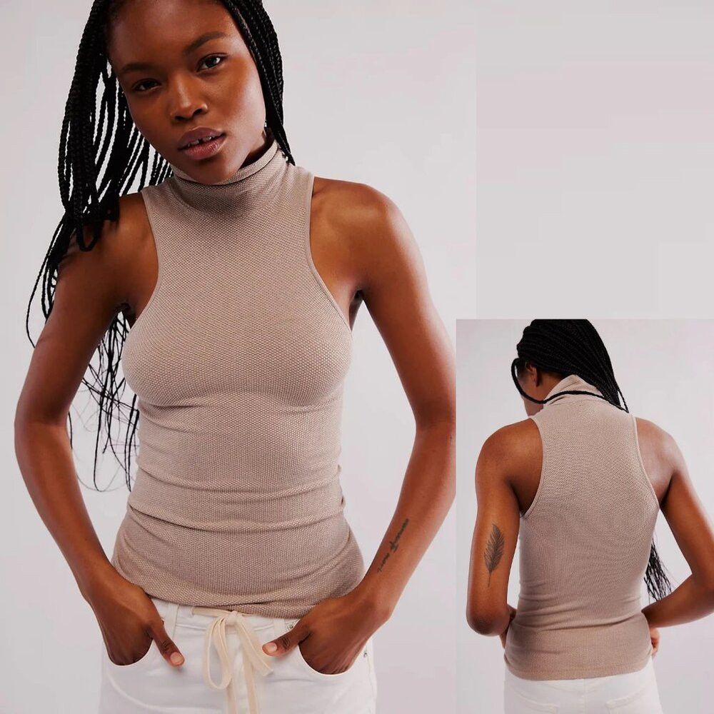 Free People New Free People Always Ready Seamless Turtleneck Tank Size Size XS / US 0-2 / IT 36-38 - 1 Thumbnail