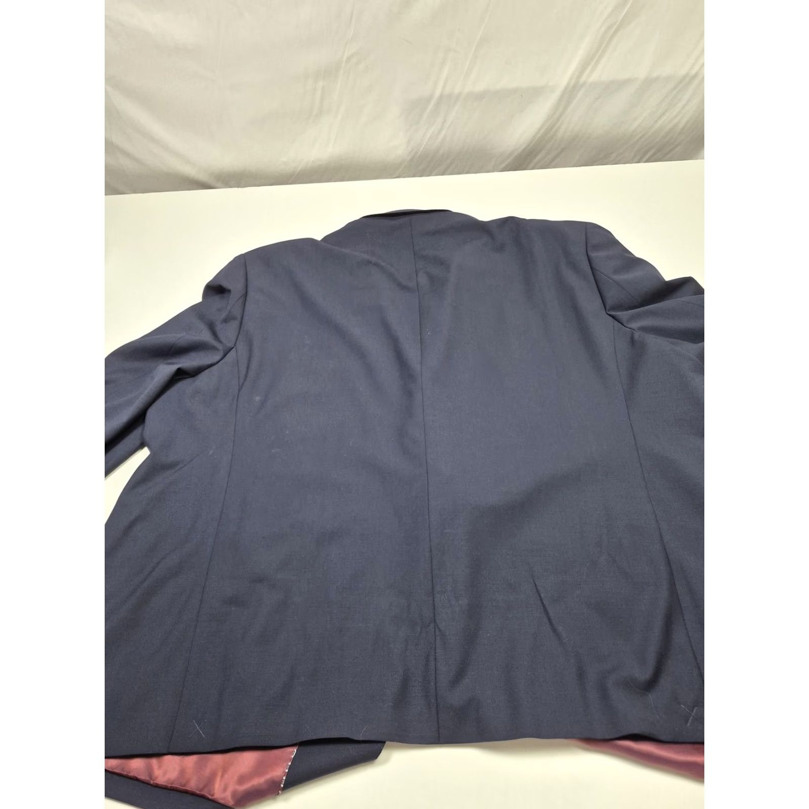 Vintage Giles & Jasper Suit Jacket Mens 6XL Blue Wool Stretch Modern Fit 2 Button NWT Size 48R - 5 Thumbnail