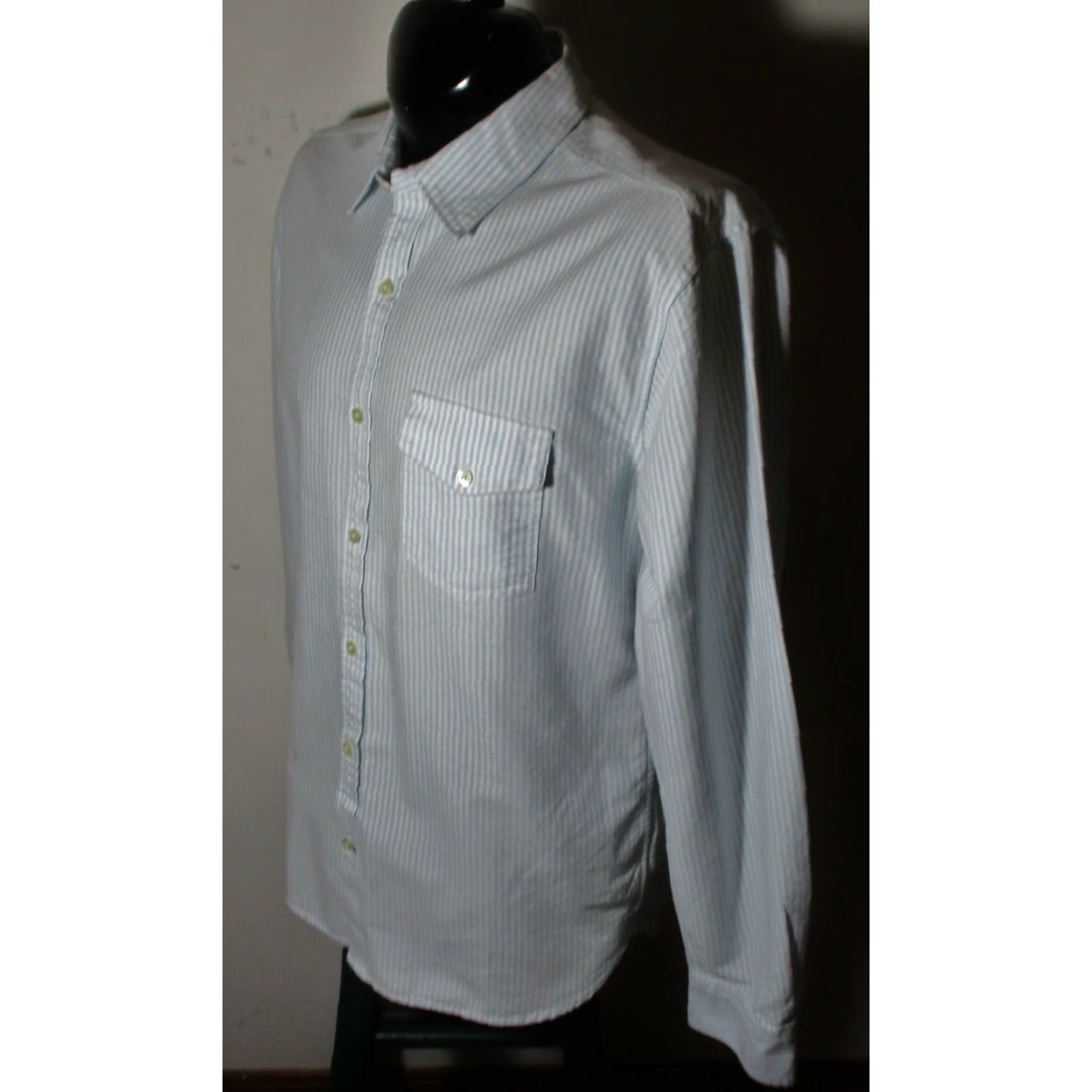 Lucky Brand Lucky Brand California Fit Aqua Blue Oxford Shirt XL Men Long Sleeve Button-Front Casual Shirt Size US XL / EU 56 / 4 - 4 Thumbnail