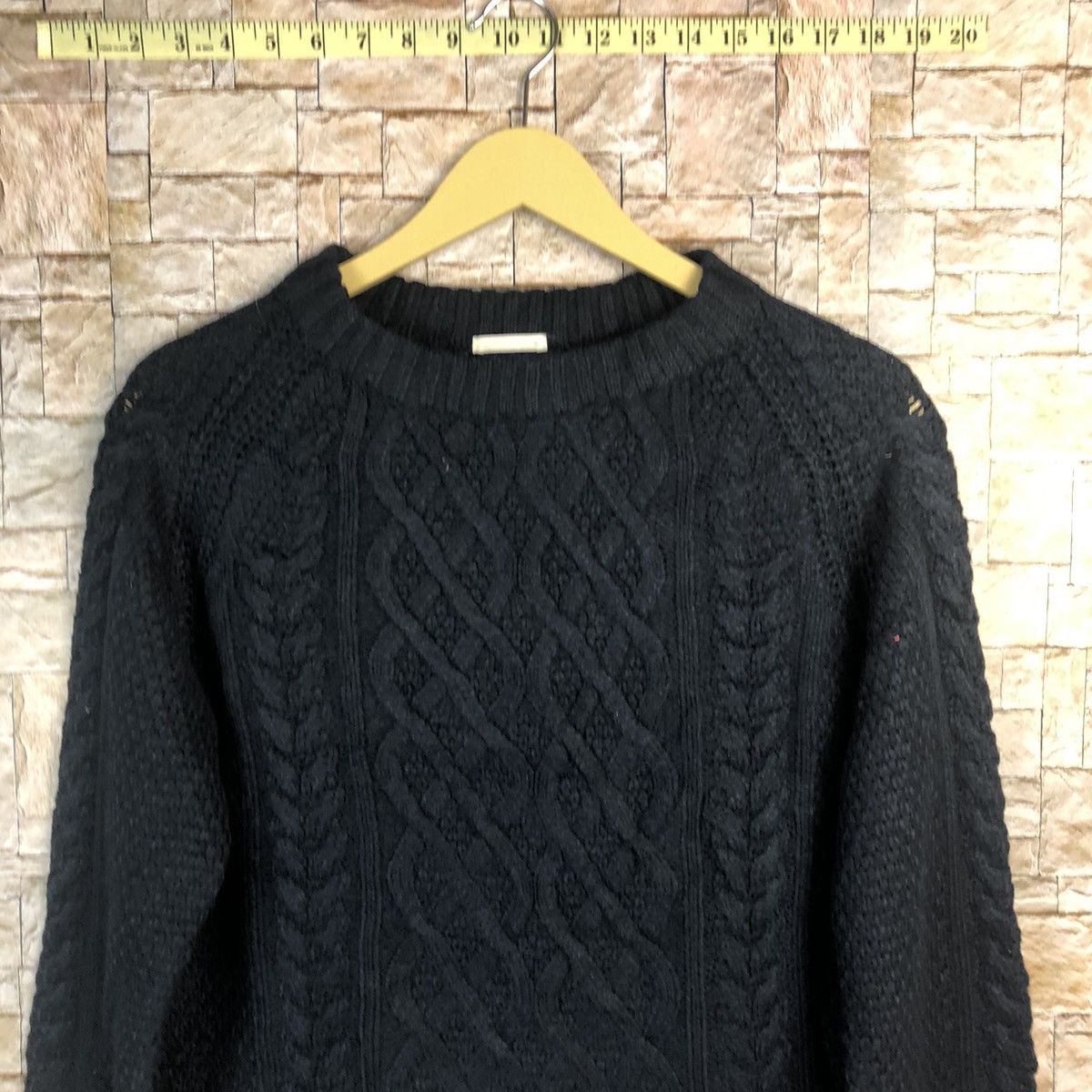 Aran Isles Knitwear × GU GU Dark Blue aran isle cable Knitwear #A762 Size S / US 4 / IT 40 - 2 Thumbnail